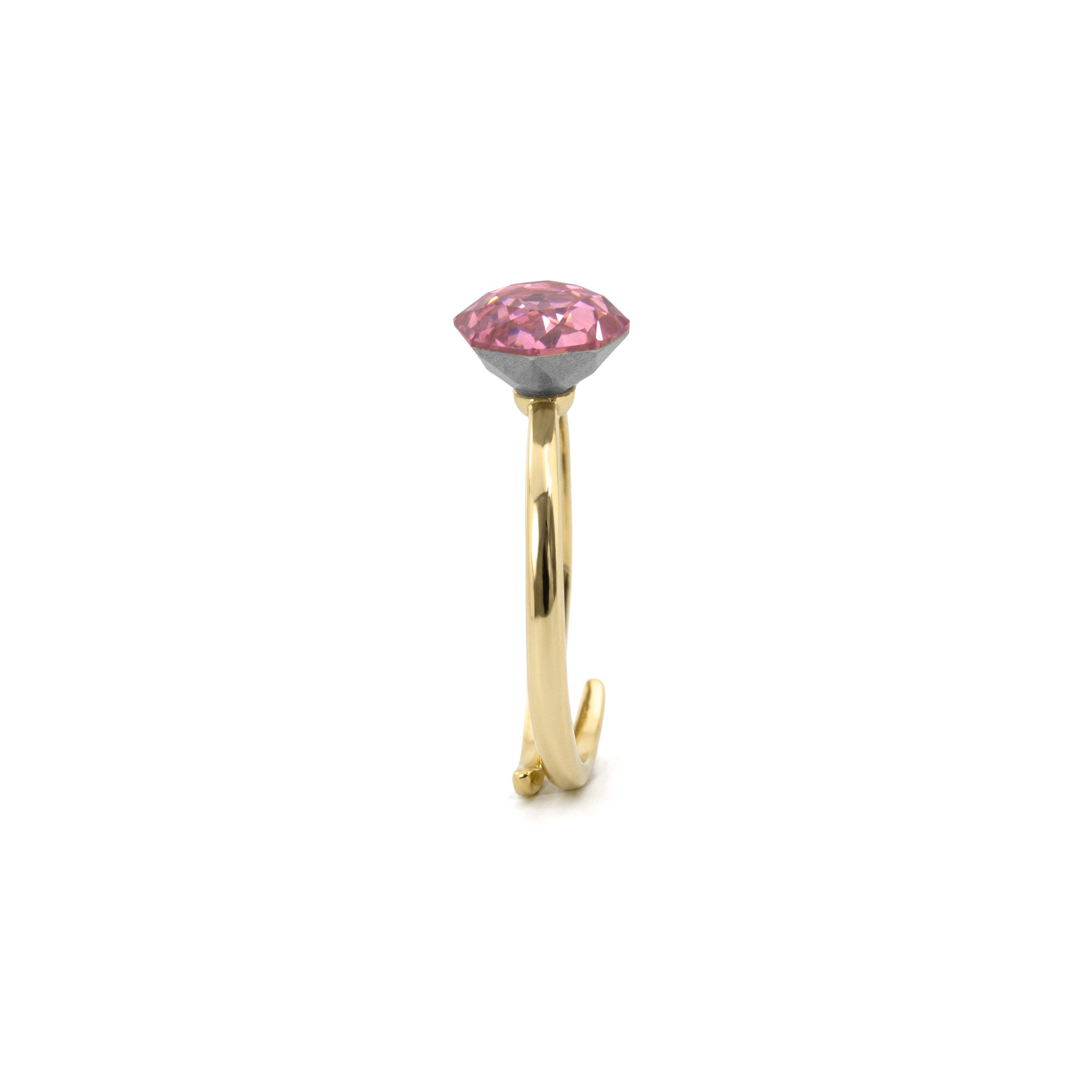 Rubin-Zirkonia-Ring mit 18-karätiger Gelbgoldveredelung – Lisath