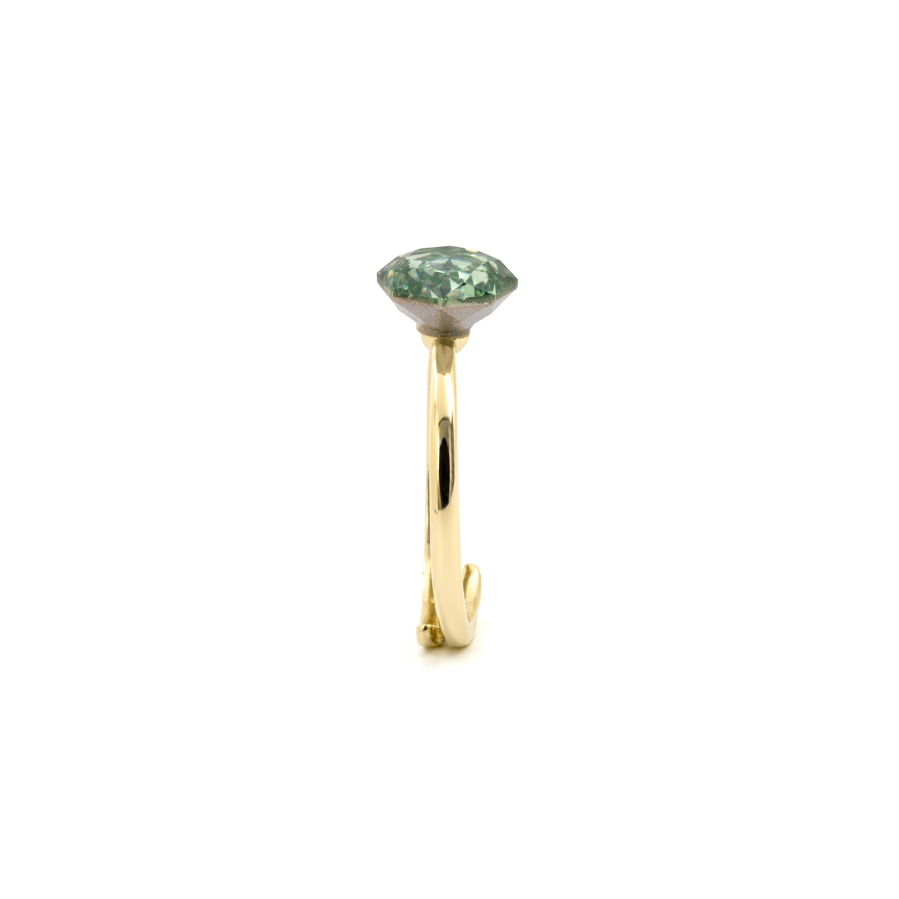 Anillo de Circonita Verde acabado en oro amarillo de 18k - Lisath