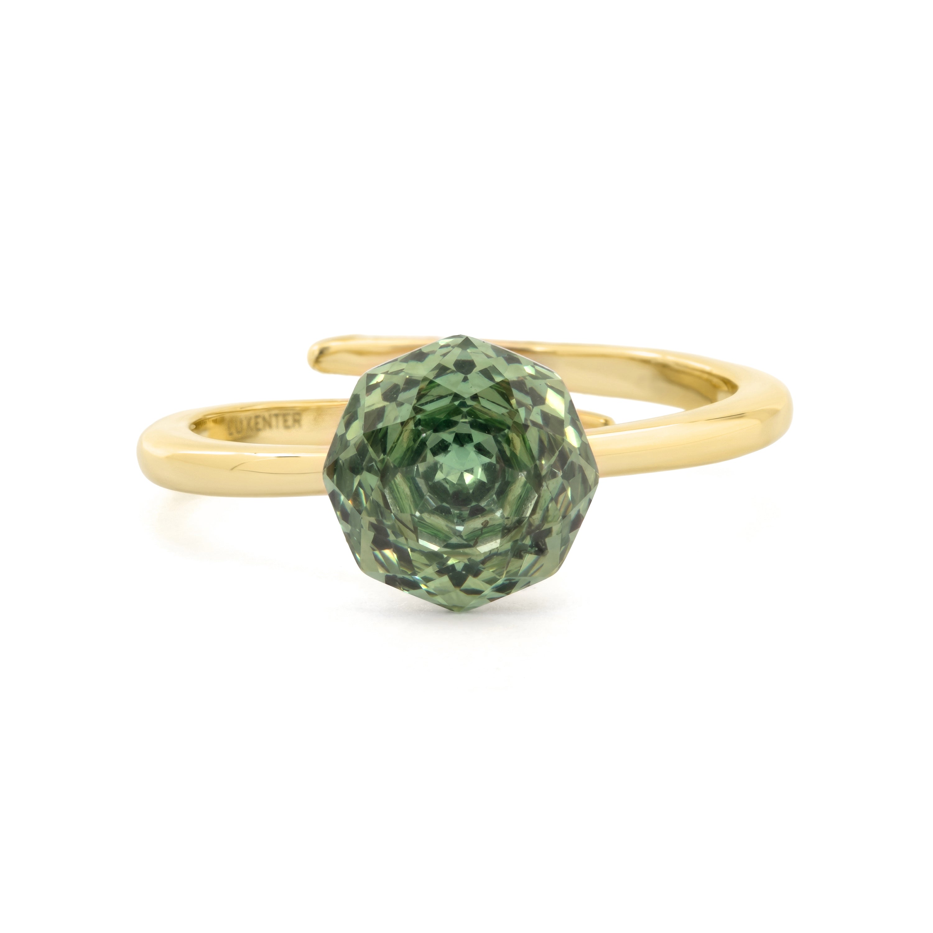 Anillo de Circonita Verde acabado en oro amarillo de 18k - Lisath