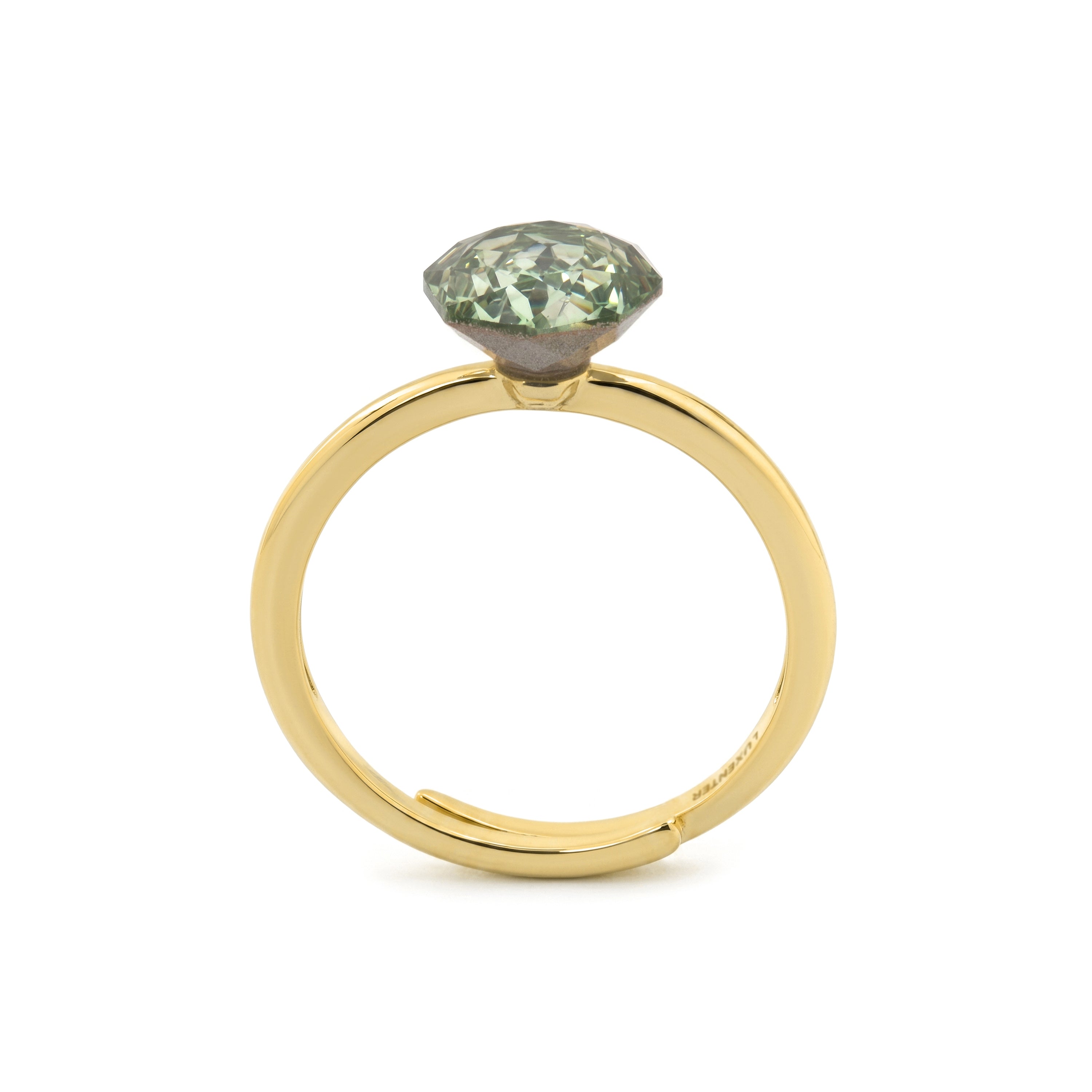 Anillo de Circonita Verde acabado en oro amarillo de 18k - Lisath