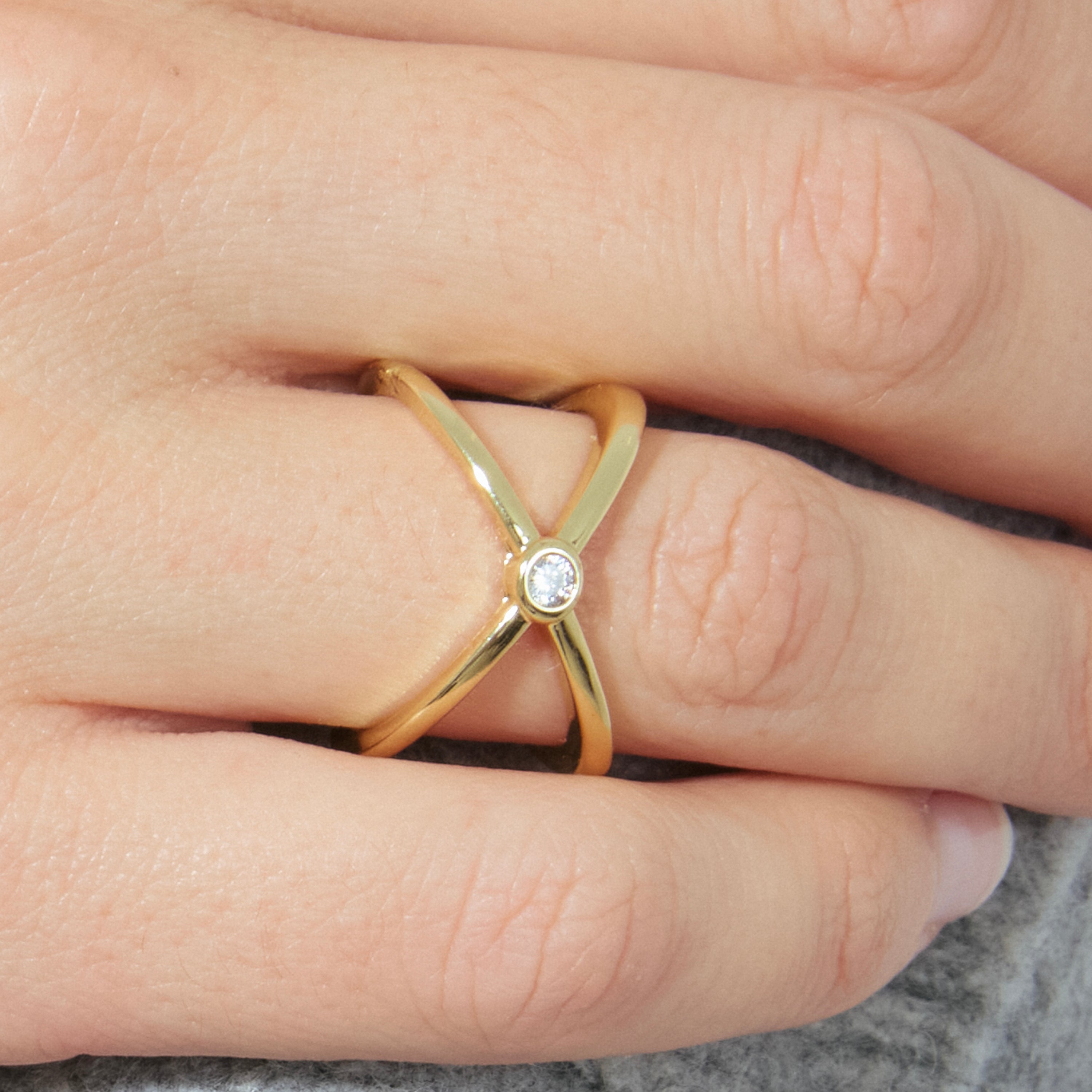 18K gold finished ring - Rai