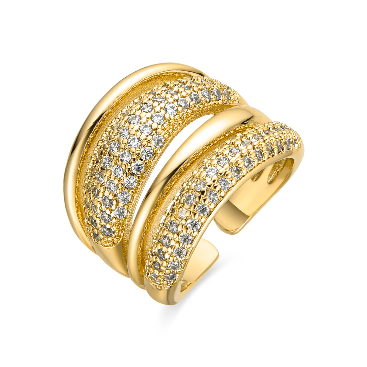 Finison de la bague Merima Yellow Gold 18K