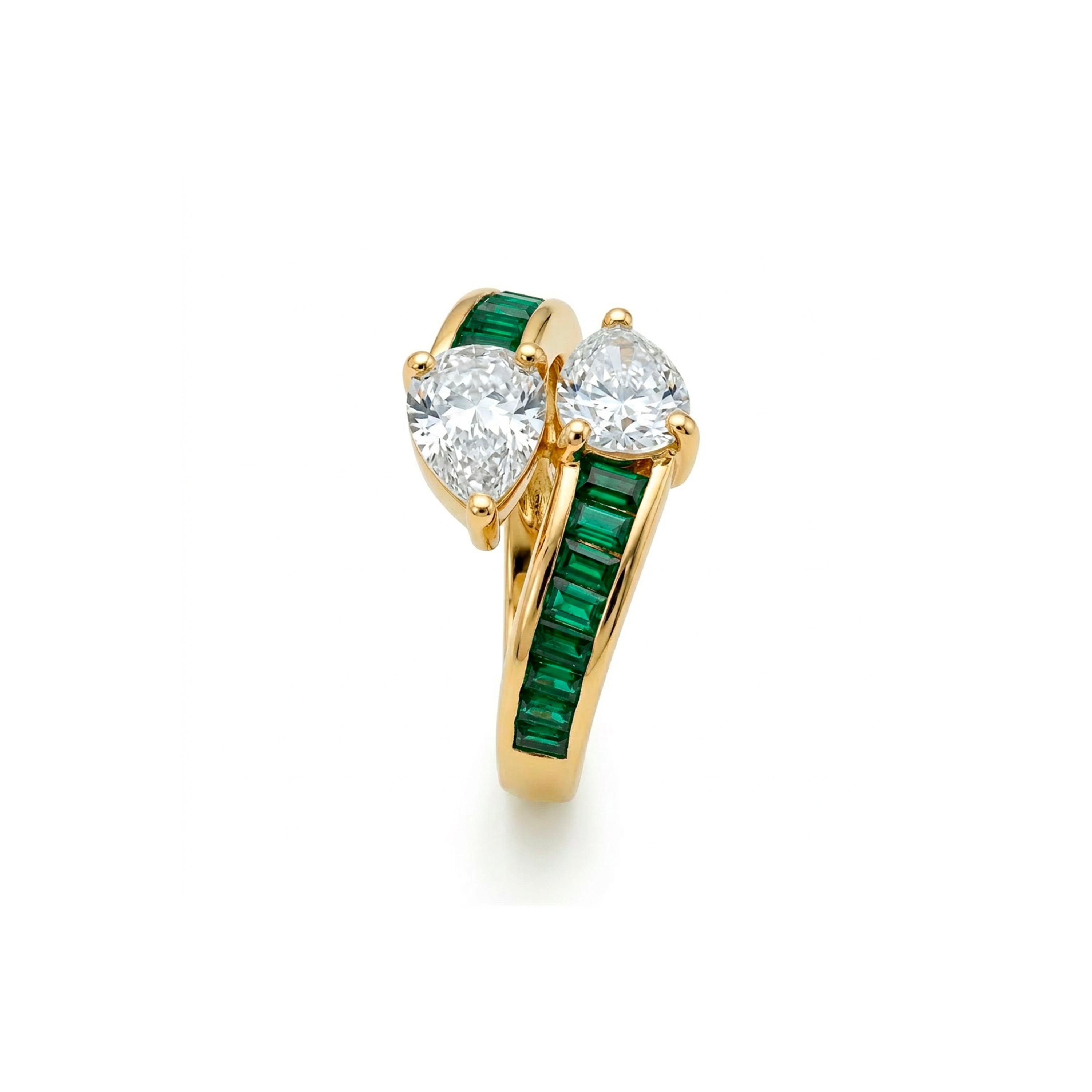 Anel com Zircónia Brilhante acabamento ouro 18k - Darbia