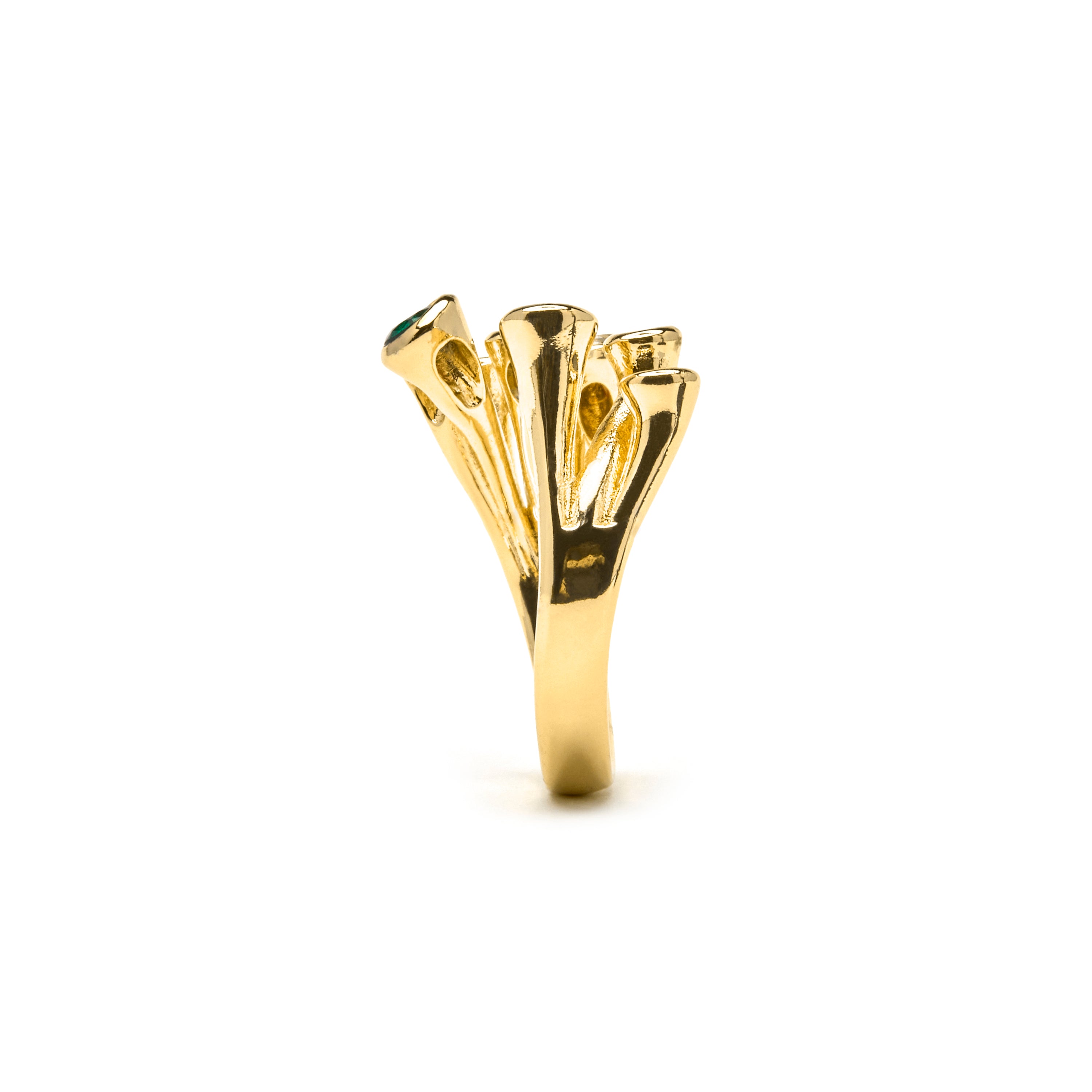Anello con Laccatura Nera finitura oro 18k - Yter