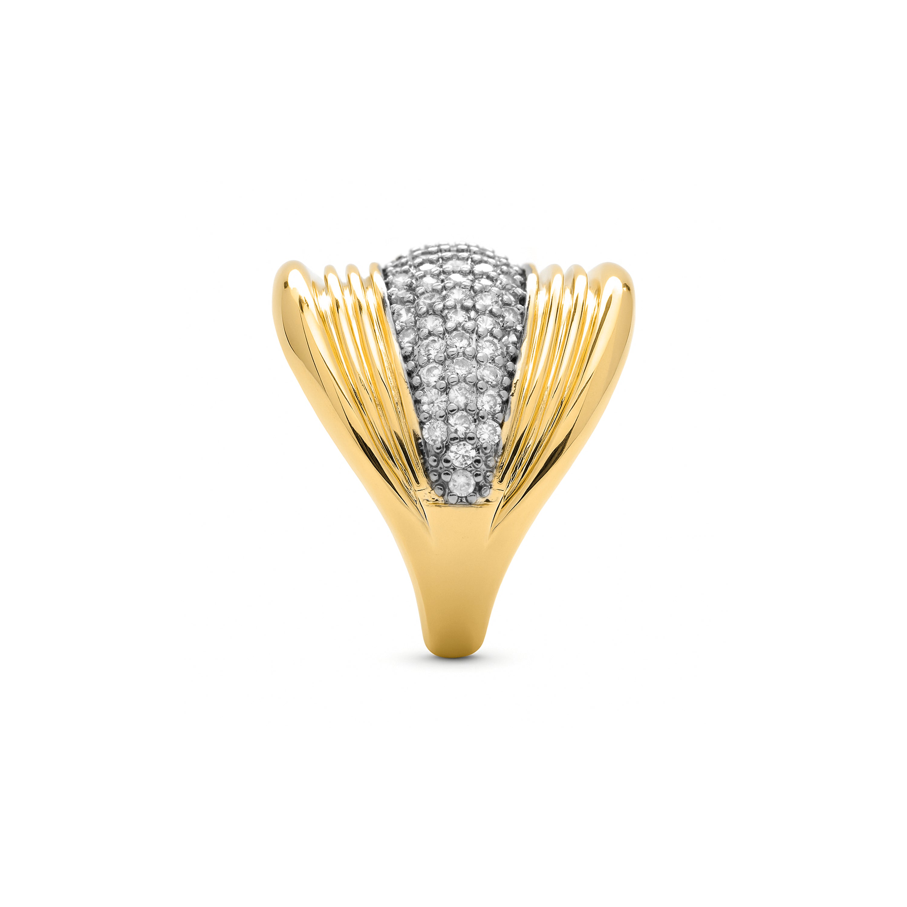 Bague avec Zircone Brillante finition or 18k - Darbia