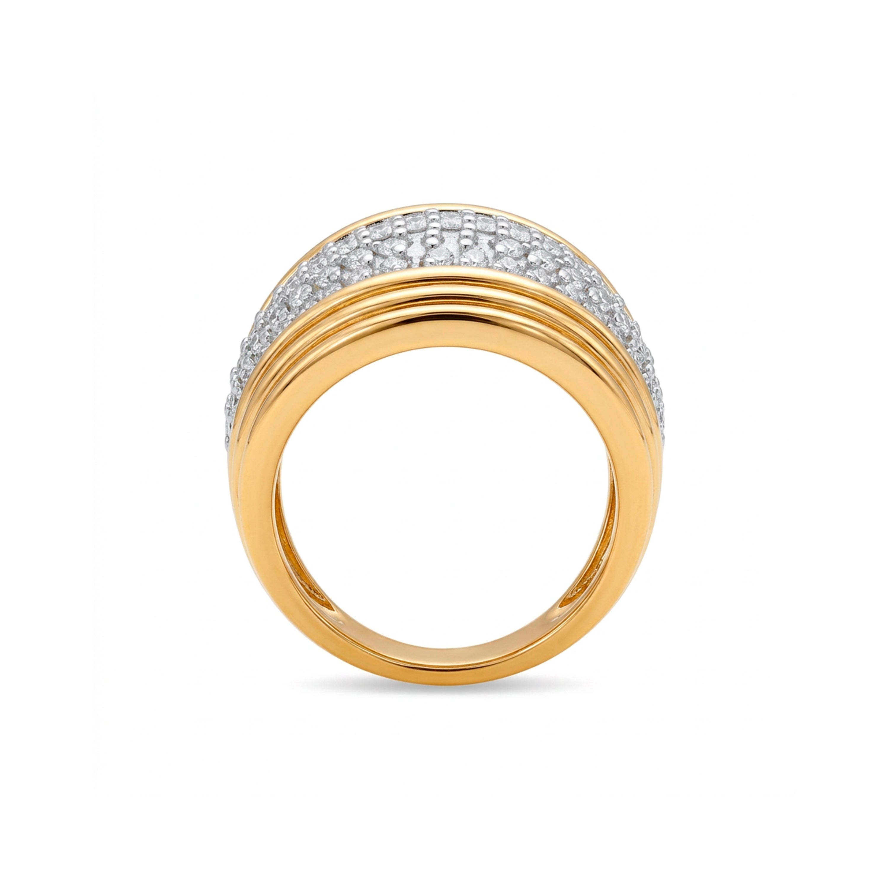 Bague avec Zircone Brillante finition or 18k - Darbia