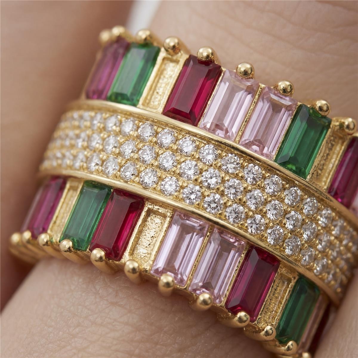 Ring with Brilliant Zirconia finished in 18k gold - Darbia