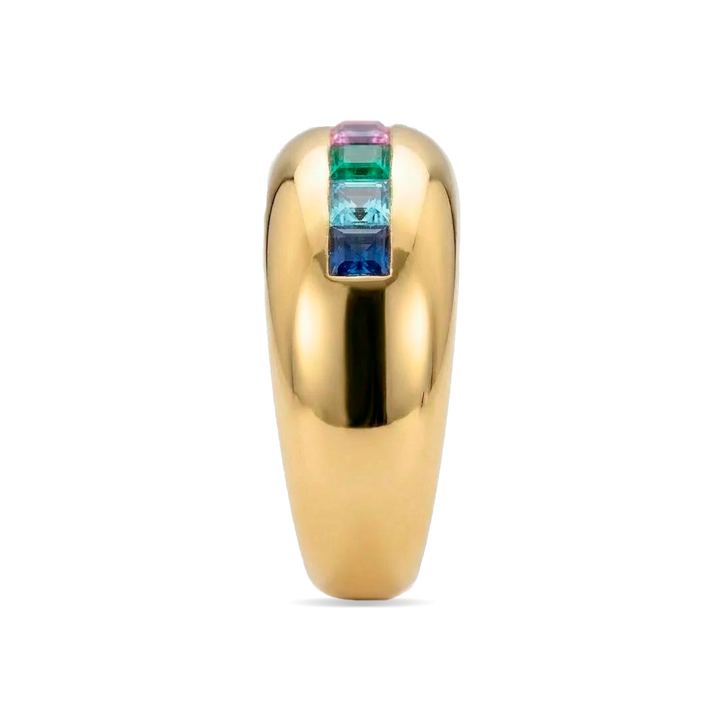 Ring mit Zirkonia, glänzend, 18k Gold - Darbia