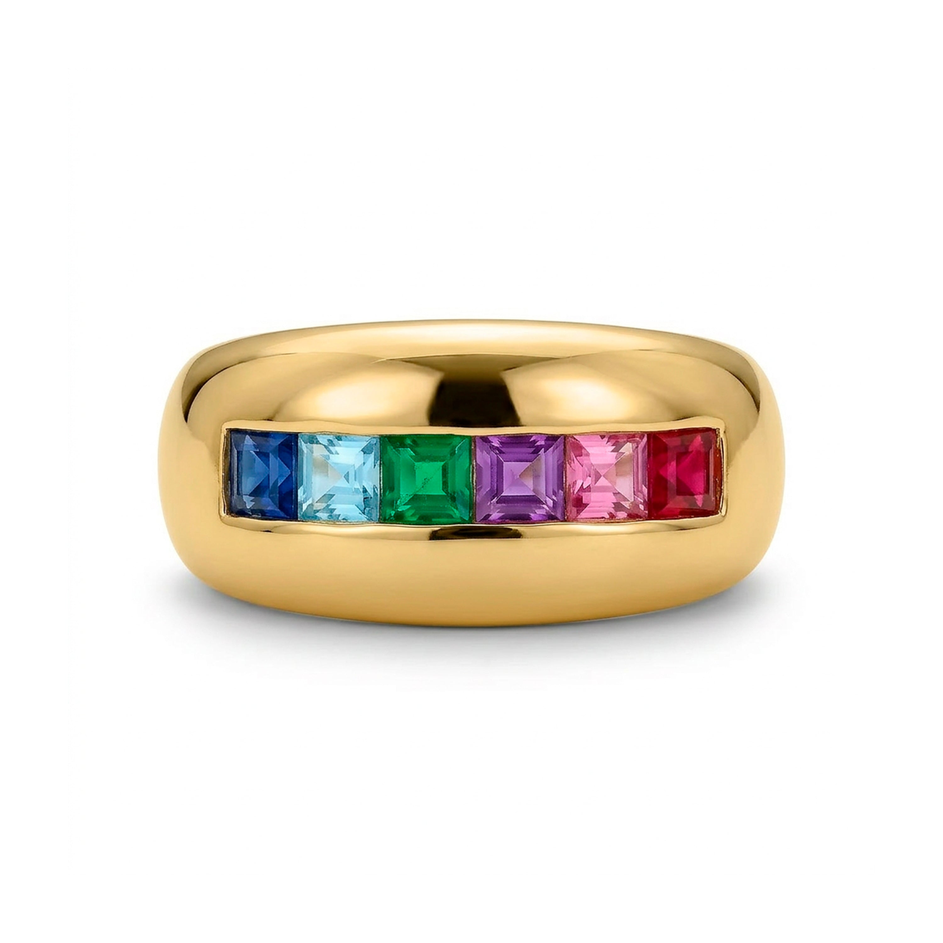 Ring mit Zirkonia, glänzend, 18k Gold - Darbia