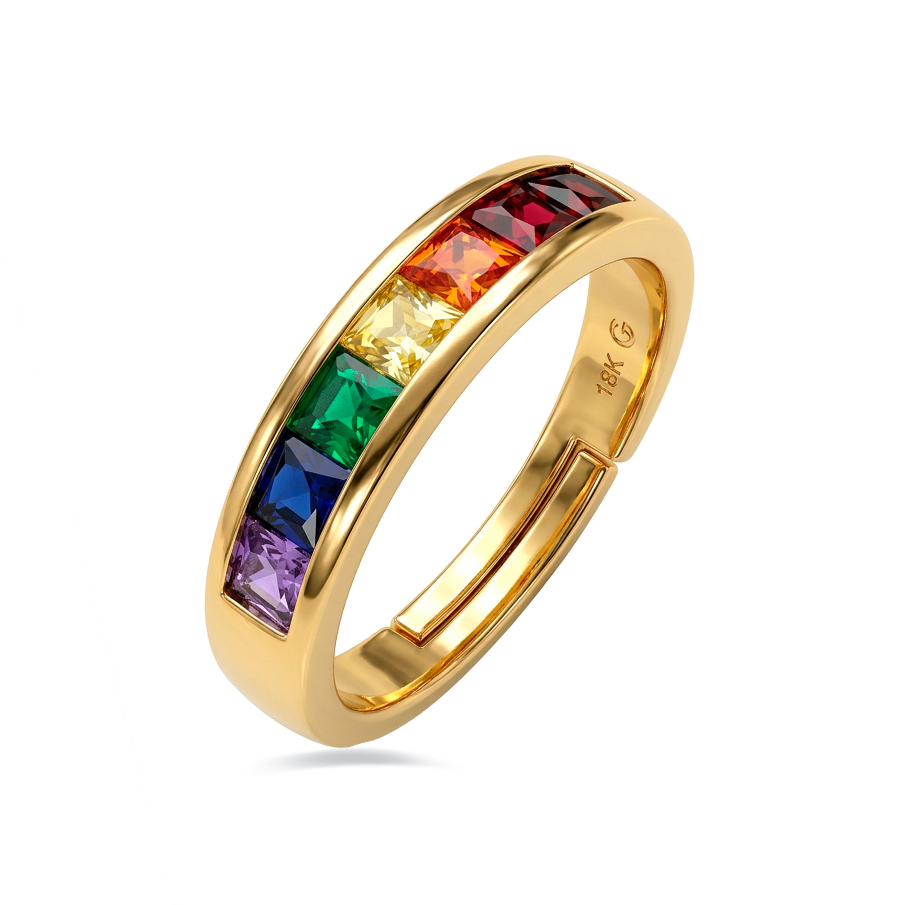 Bague avec Zircone Brillante finition or 18k - Darbia