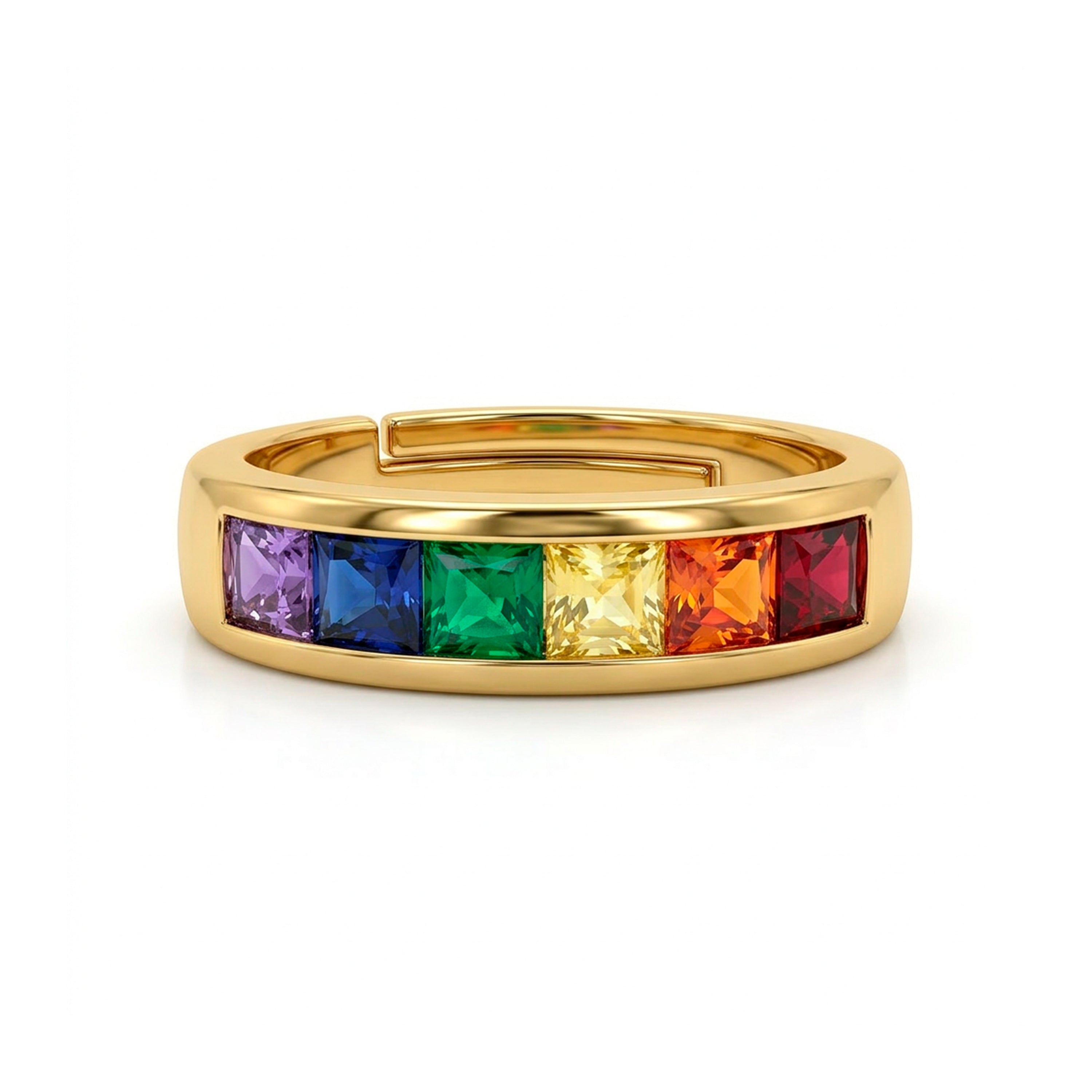 Bague avec Zircone Brillante finition or 18k - Darbia