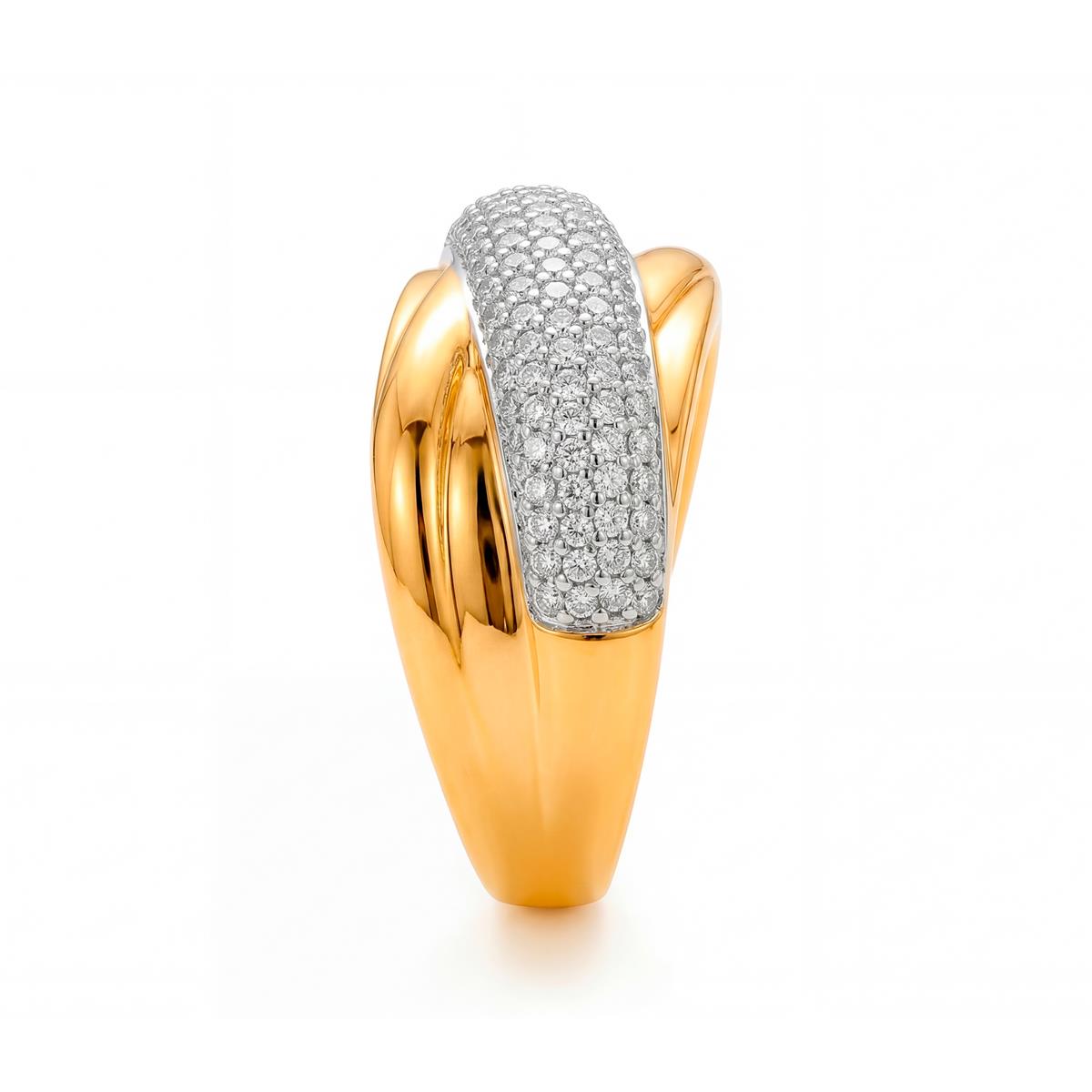 Anel com Zircónia Brilhante acabamento ouro 18k - Darbia