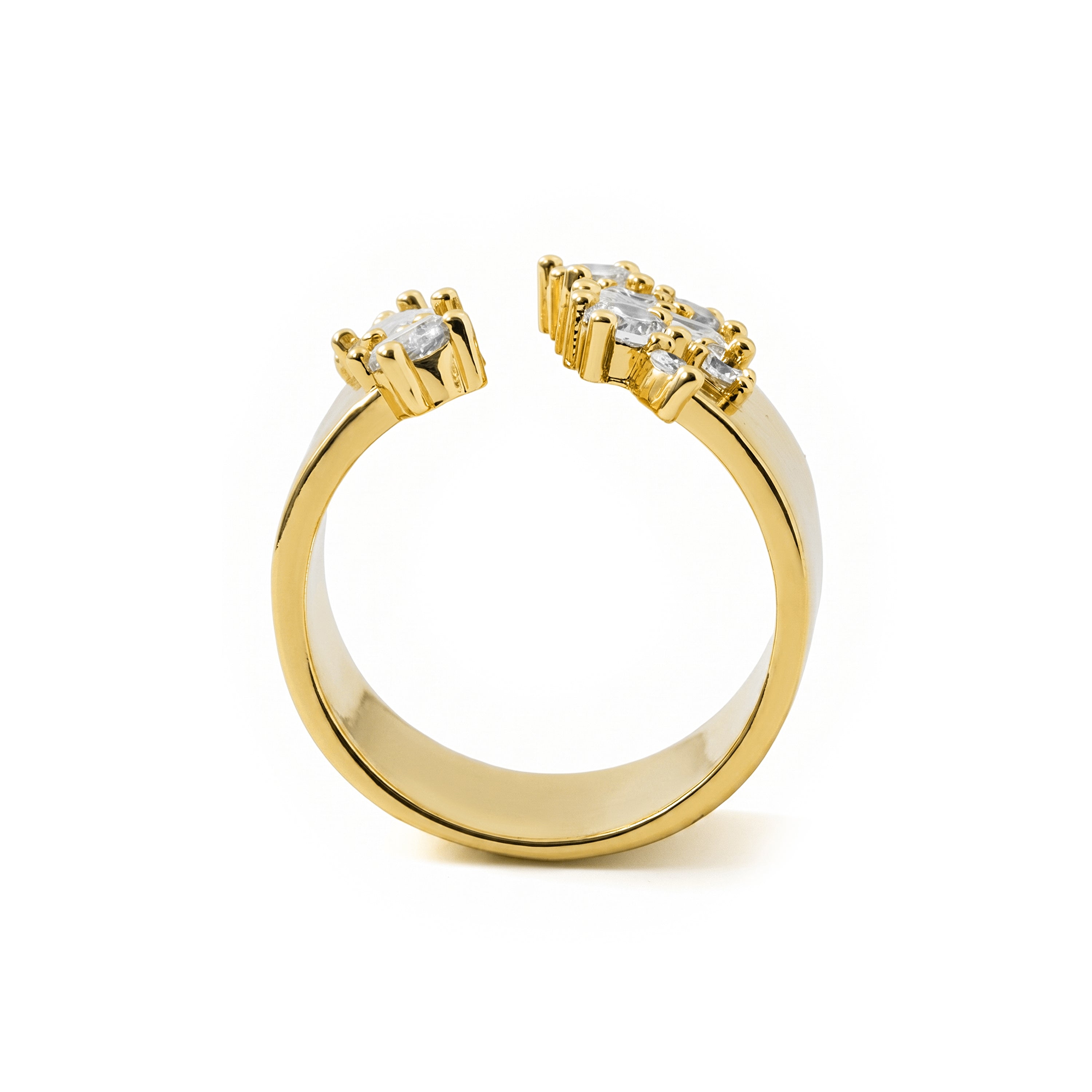 18k Yellow Gold Finished Metal Alloy and Sparkling Cubic Zirconia Ring - Legin