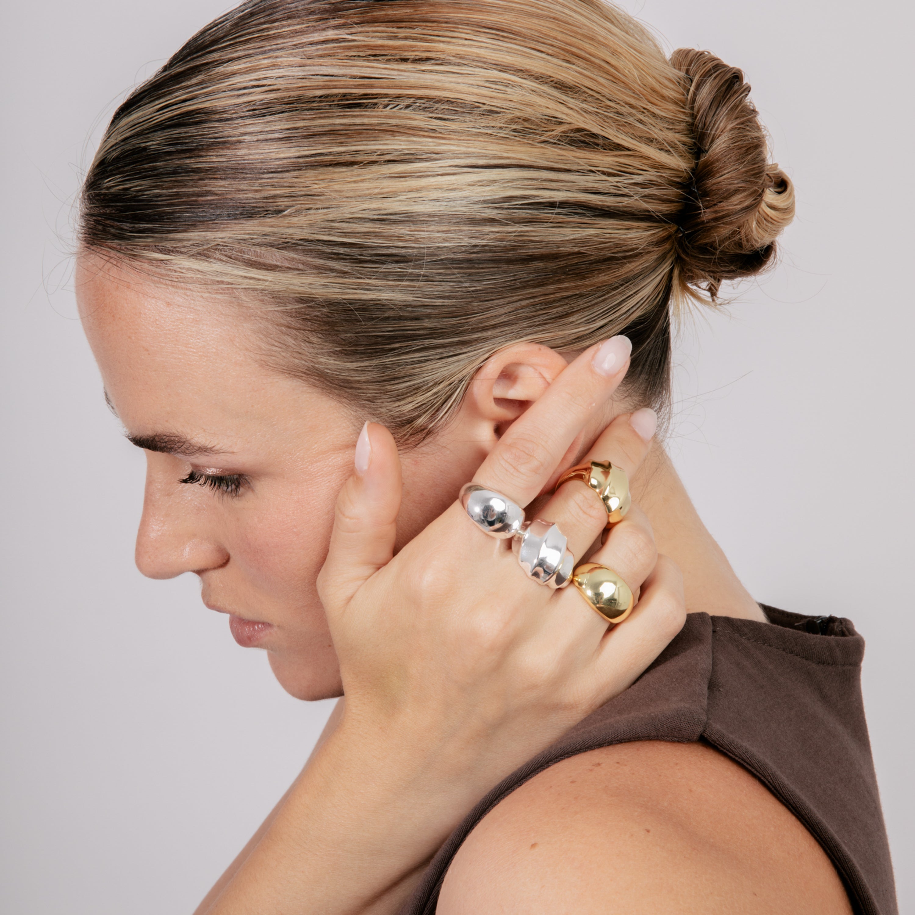 Anillo acabado en oro amarillo de 18k - Dinu