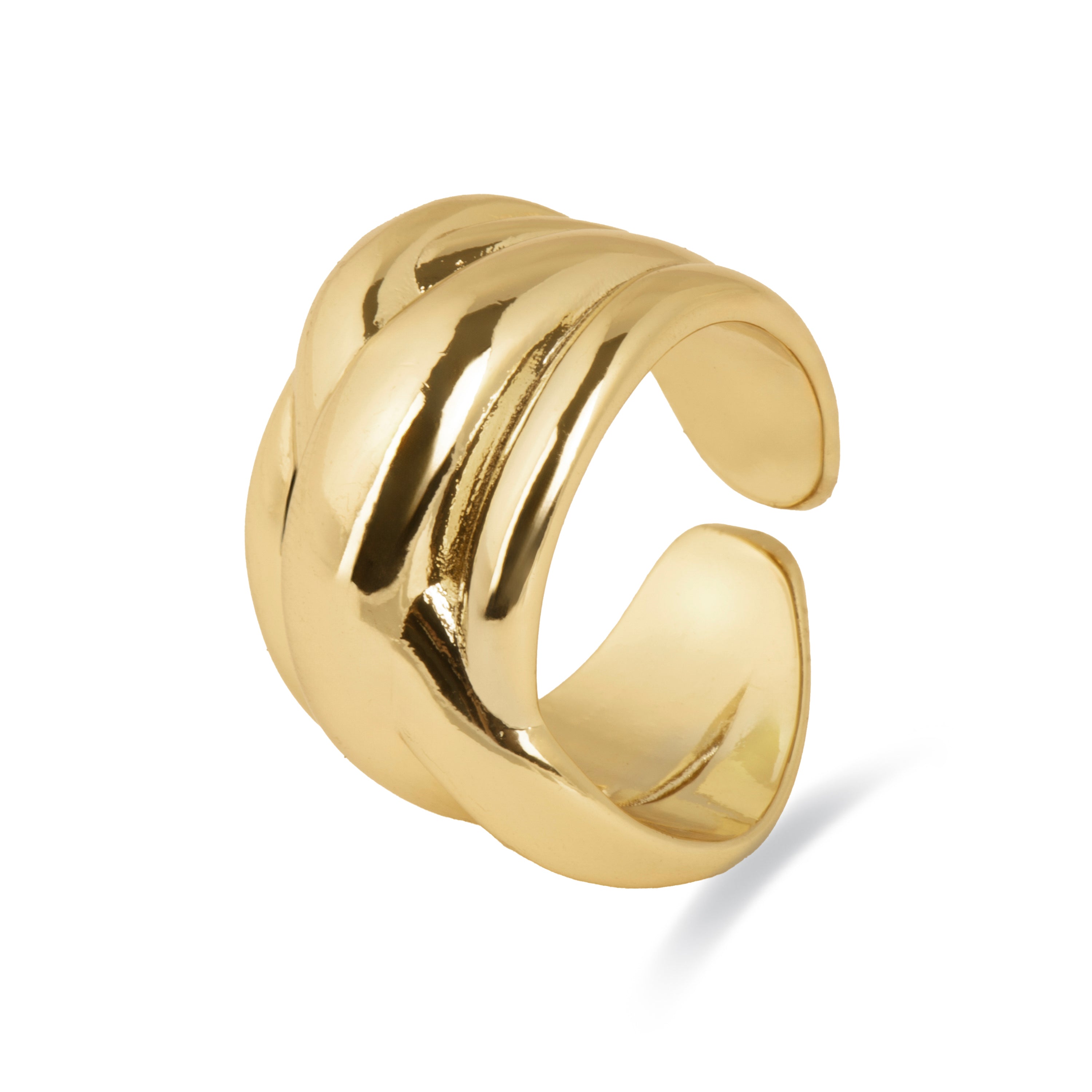 Bague finition or jaune 18 carats - Jadra