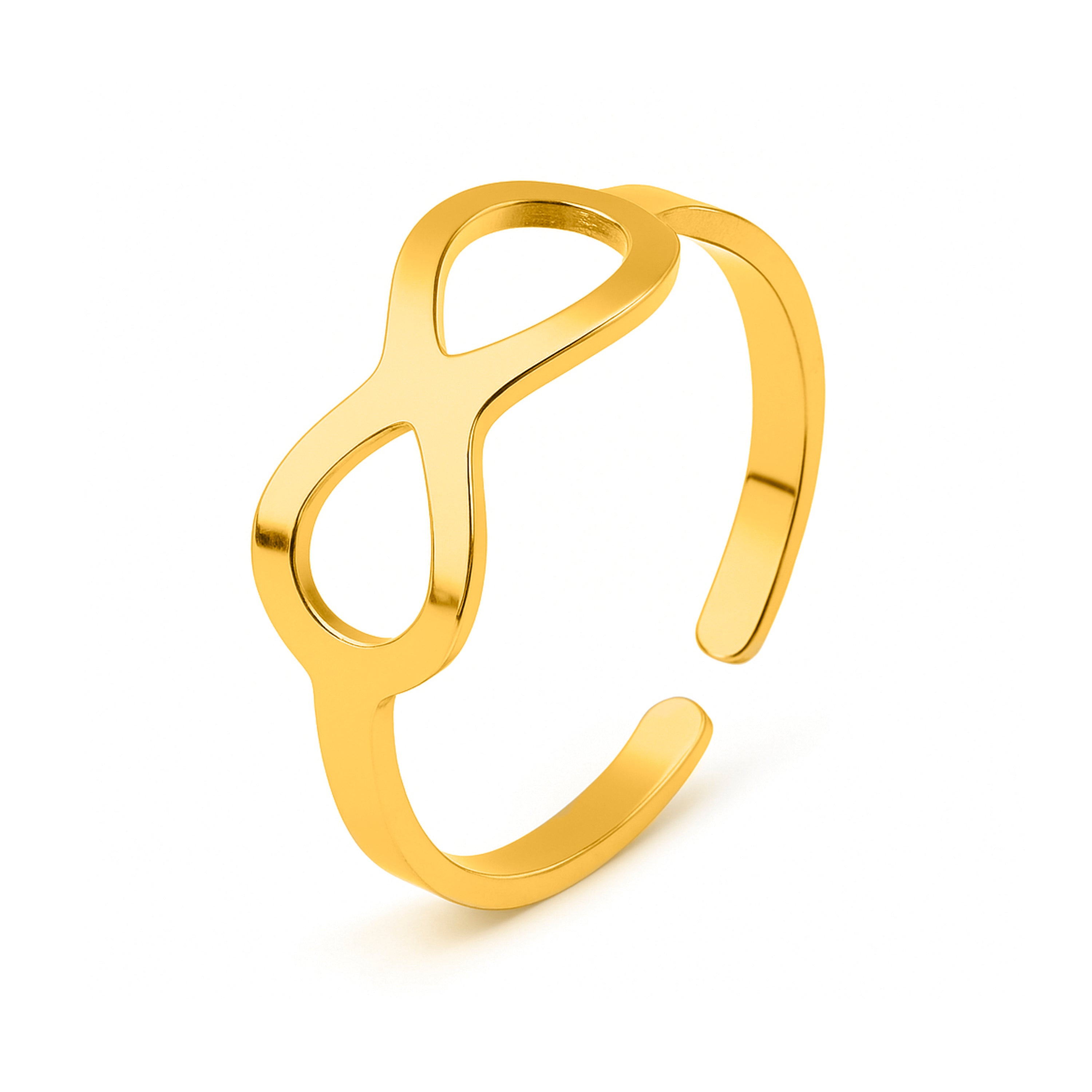 Anel acabado em ouro amarelo de 18k - Ziko