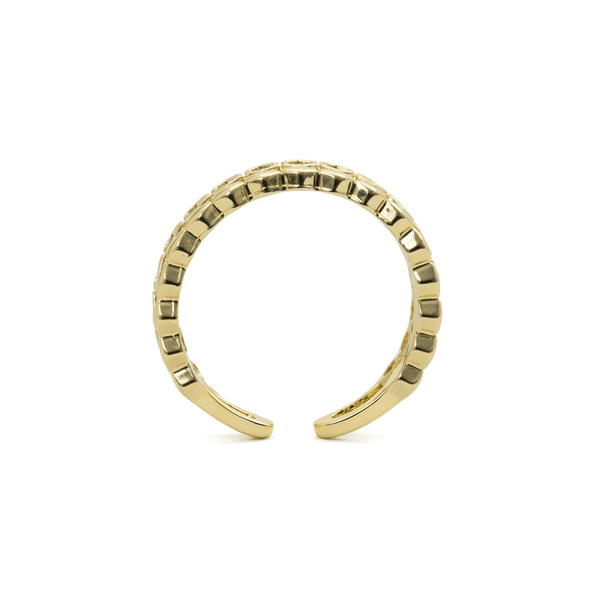 Anel de zircónia brilhante com acabamento em ouro amarelo de 18k - Jedrac