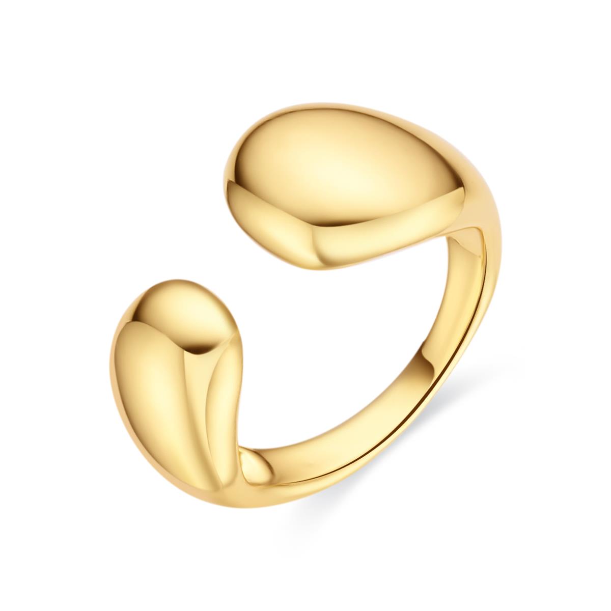 Anillo acabado en oro amarillo de 18k - Bubty