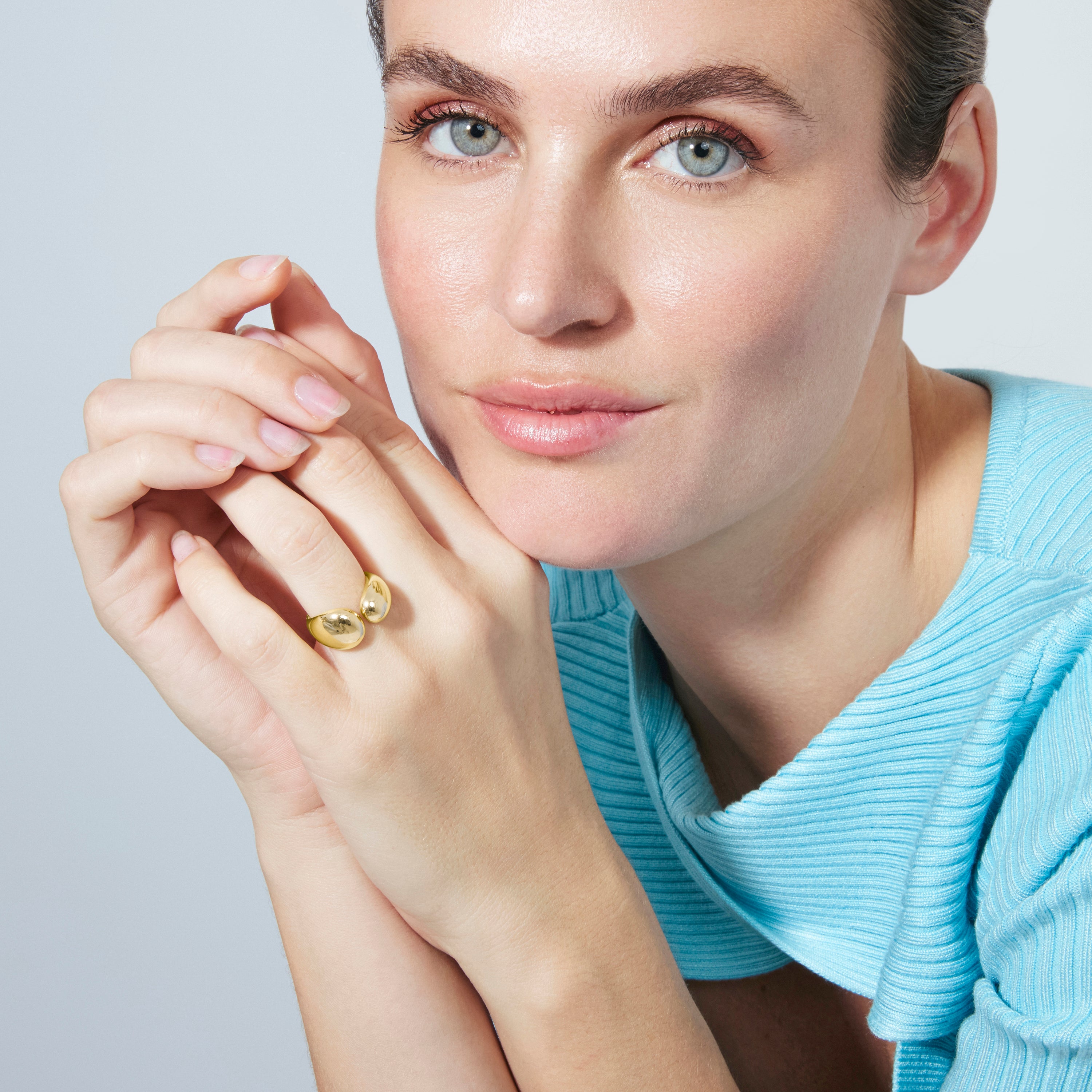 Anillo acabado en oro amarillo de 18k - Bubty