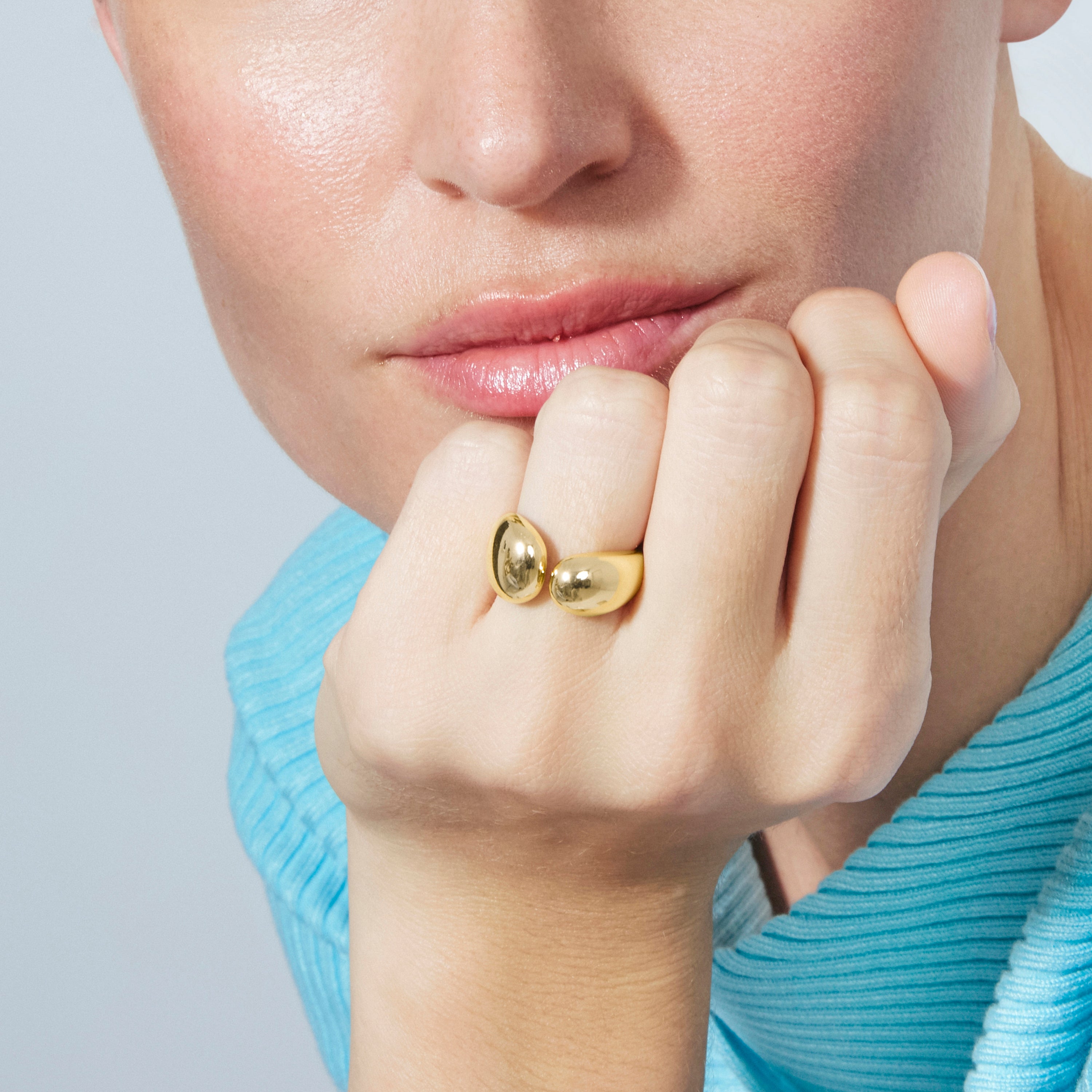 18k Yellow Gold Finished Ring - Bubty