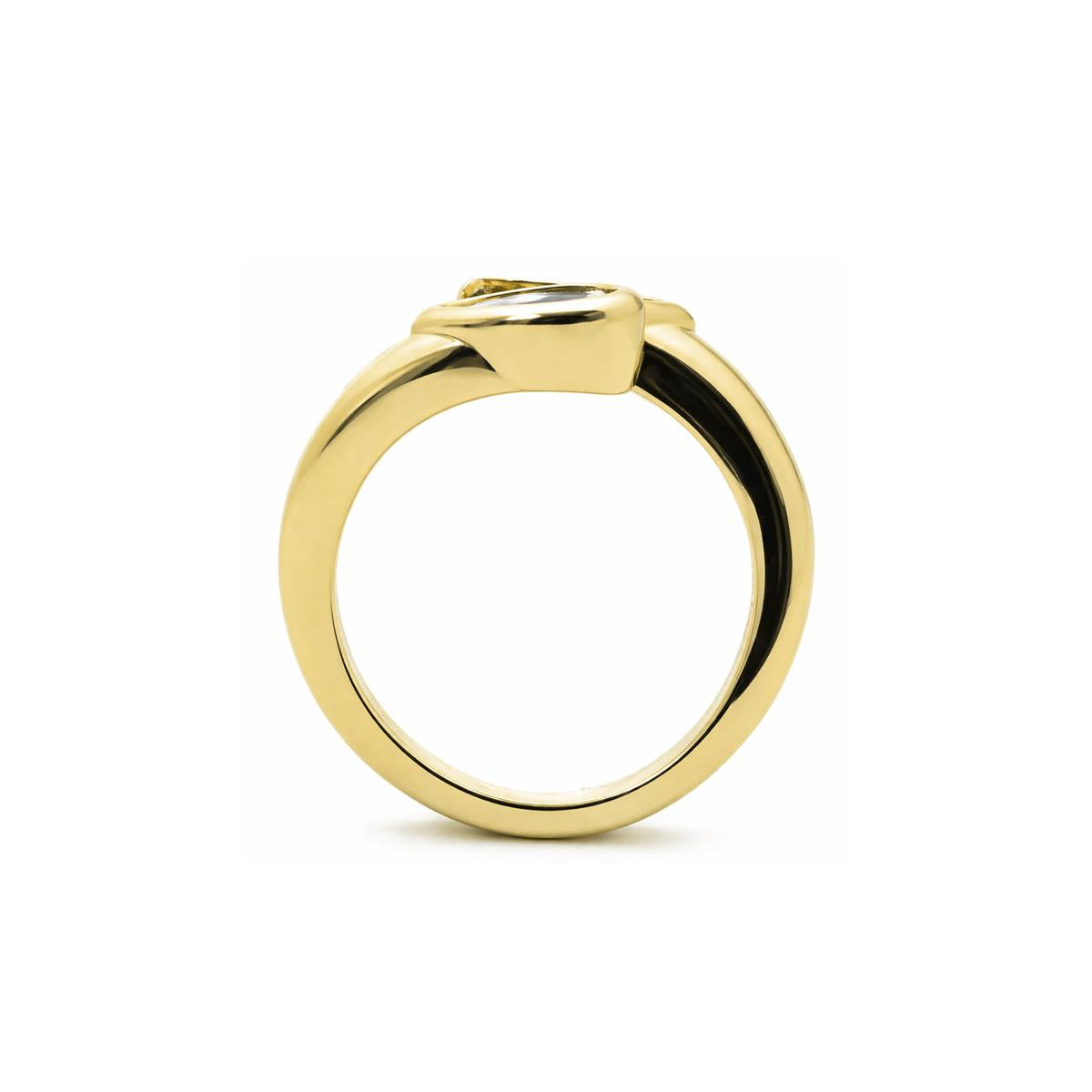 Glänzender Zirkonring mit 18k Gelbgold-Finish - Jedrac