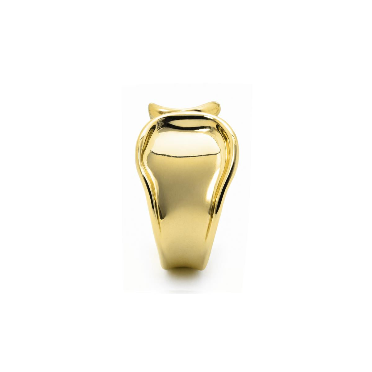 Anillo acabado en oro amarillo de 18k - Kajaw