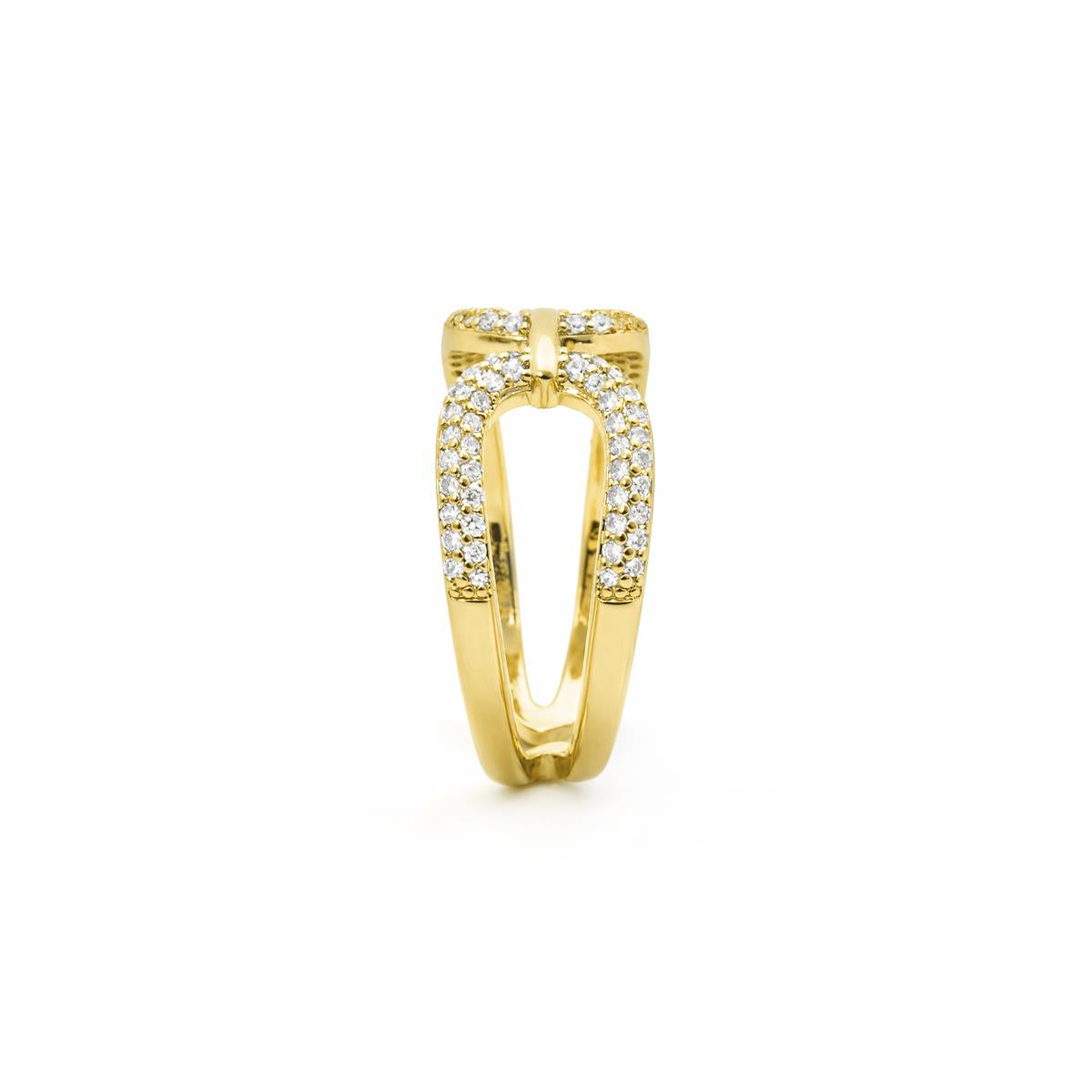 Anillo de Circonita Brillante acabado en oro amarillo de 18k - Kafrik