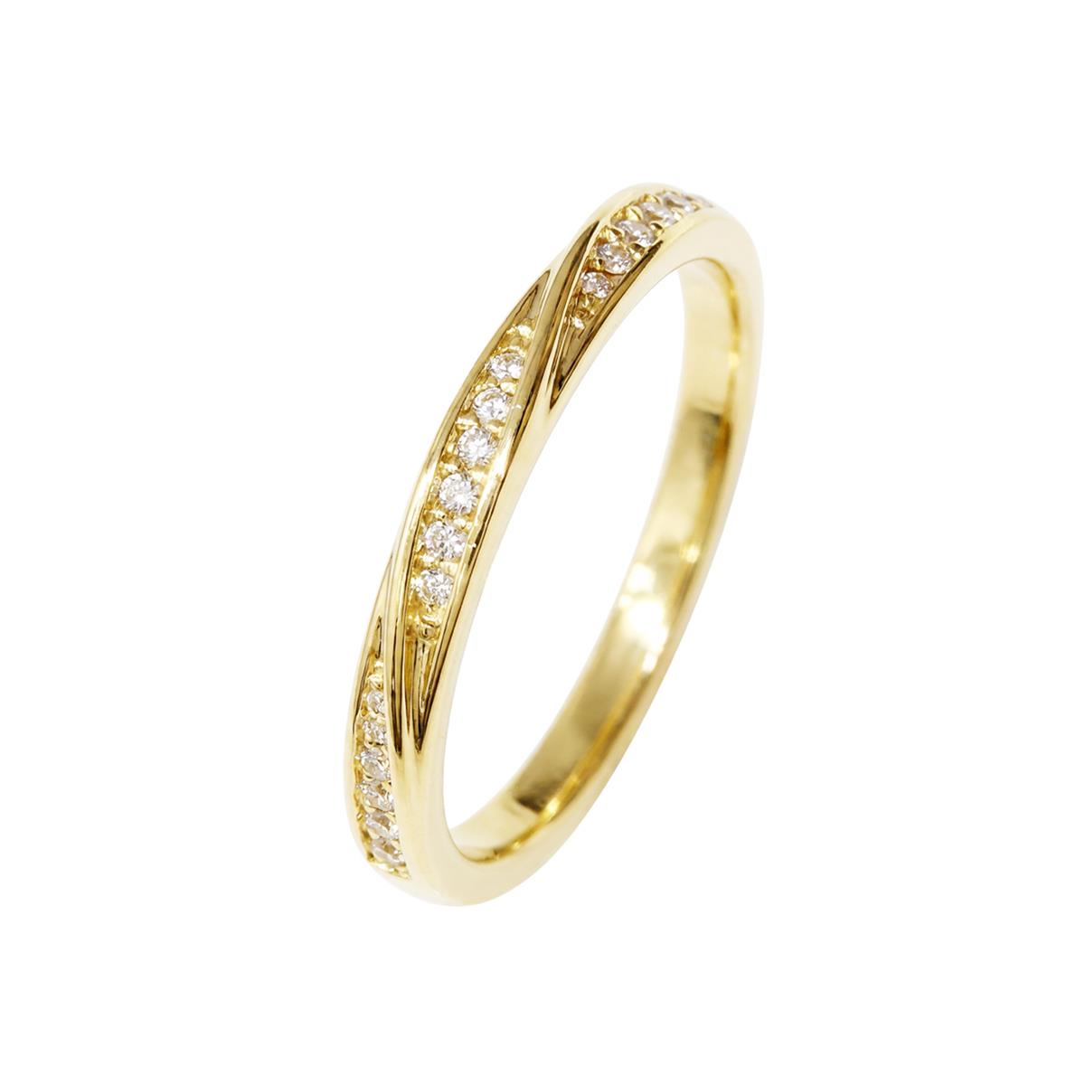 Bright Zirconia Ring with 18k Yellow Gold Finish - Hagoe