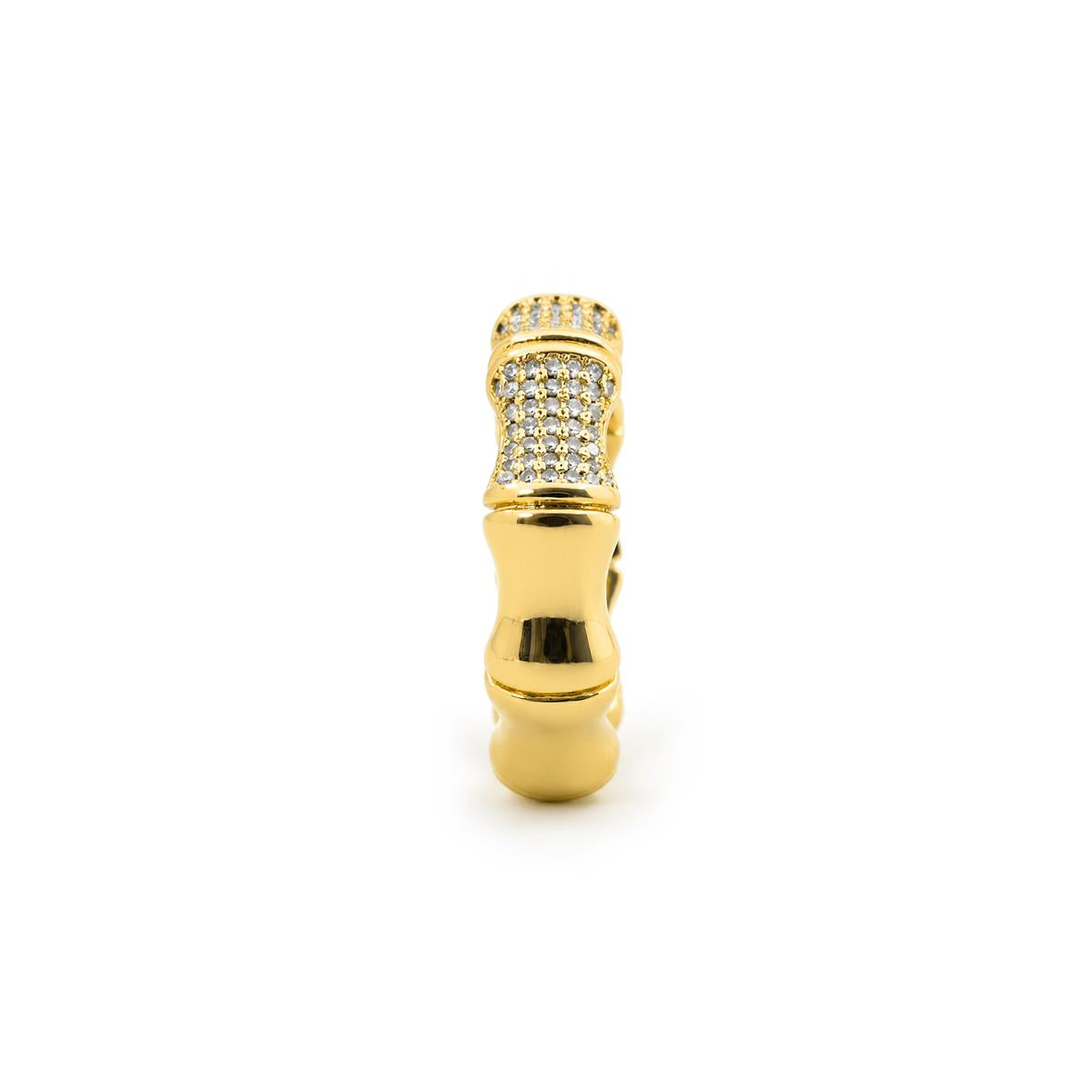 Anillo de Aleación de Metal y Circonita Brillante acabado en oro amarillo de 18k - Rechi