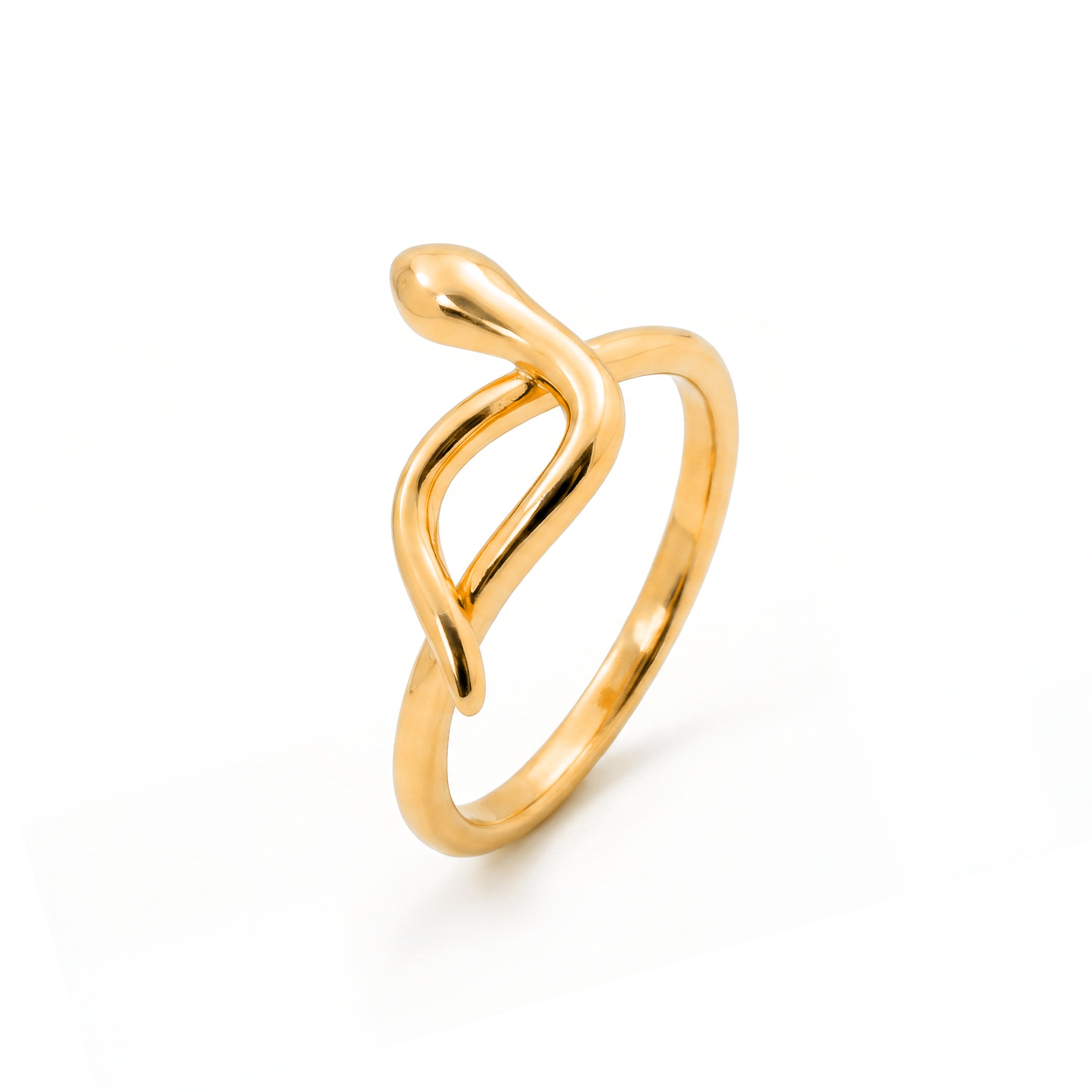 18k Yellow Gold Finish Ring - Serphentia