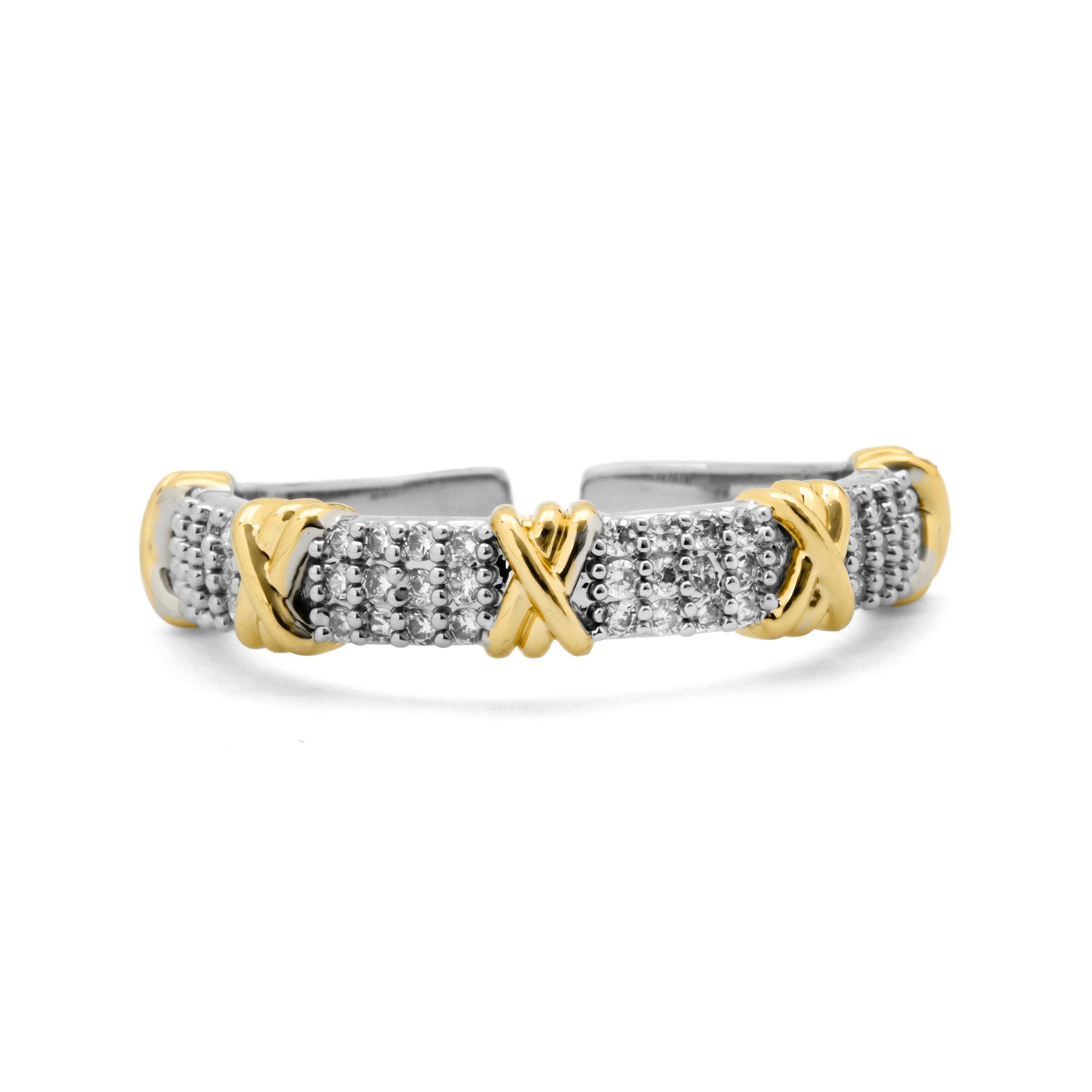 Anillo de Circonita Brillante acabado en oro amarillo de 18k - Birsu