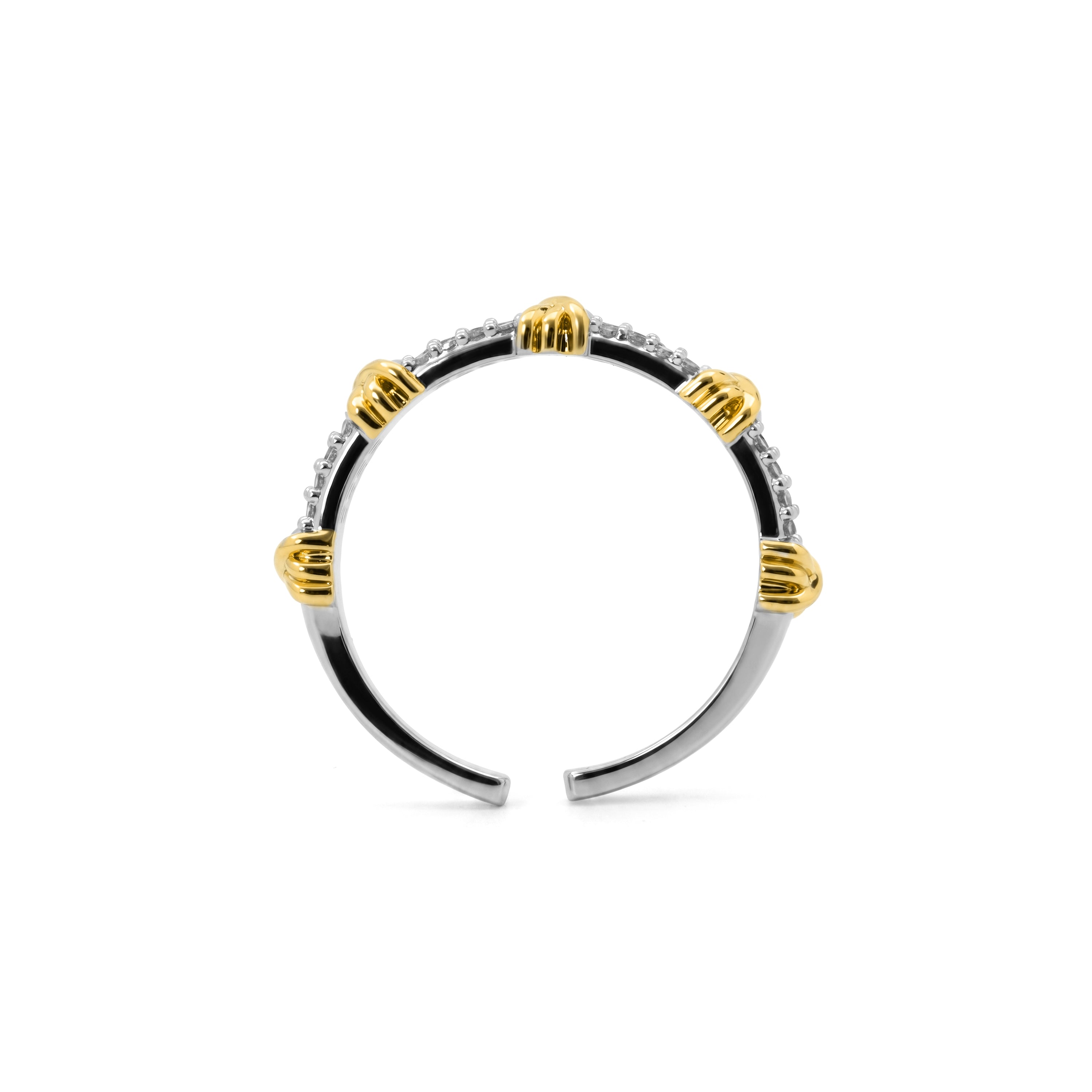 Anillo de Circonita Brillante acabado en oro amarillo de 18k - Birsu