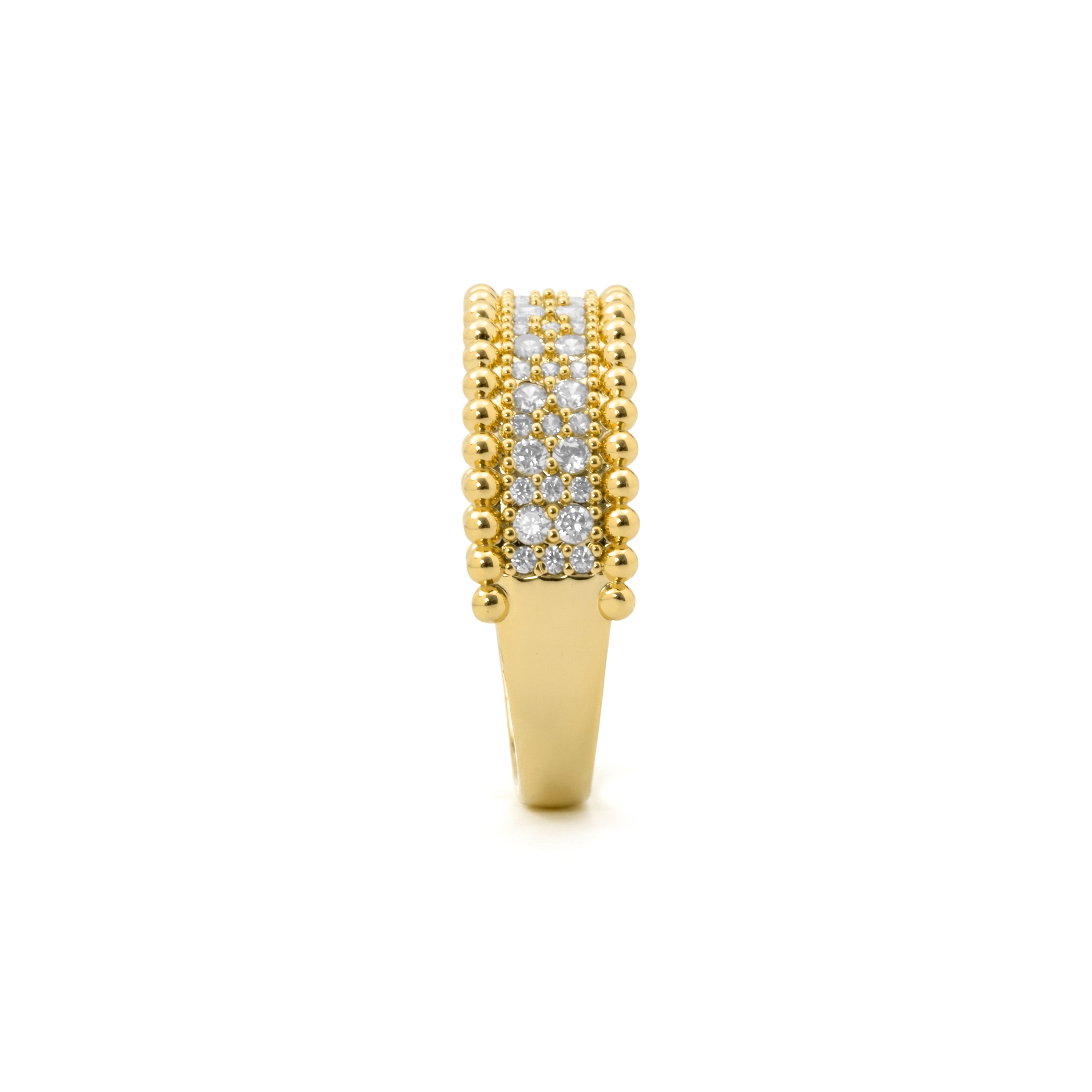 Anillo de Circonita Brillante acabado en oro amarillo de 18k - Duman