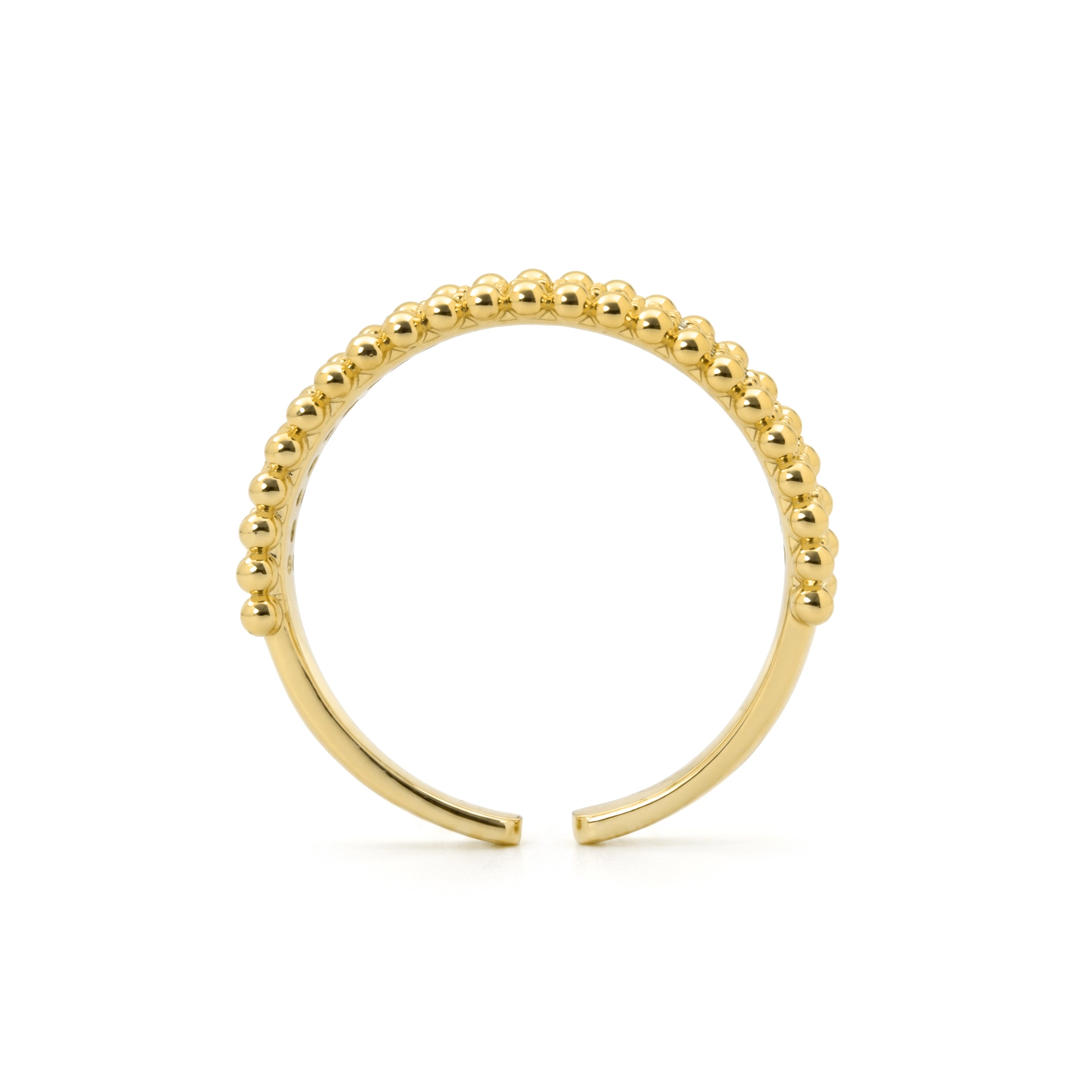 Anillo de Circonita Brillante acabado en oro amarillo de 18k - Duman