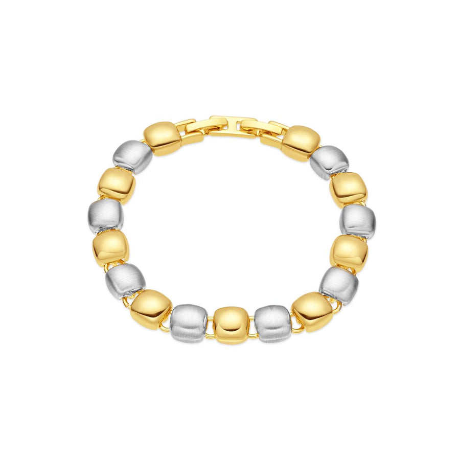 Pulsera acabado en rodio y oro amarillo de 18k - Glaga