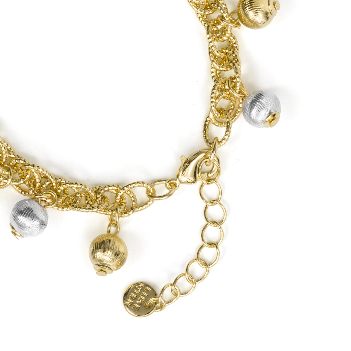 Pulseira com acabamento em ródio, ouro amarelo de 18k - Leely