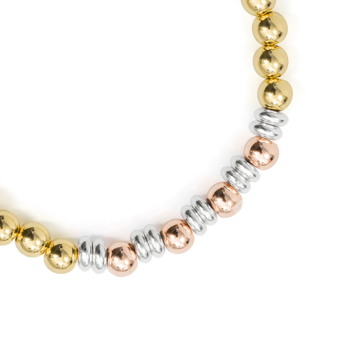 Pulseira com acabamento em ródio, ouro amarelo e ouro rosa de 18 quilates – Arinim
