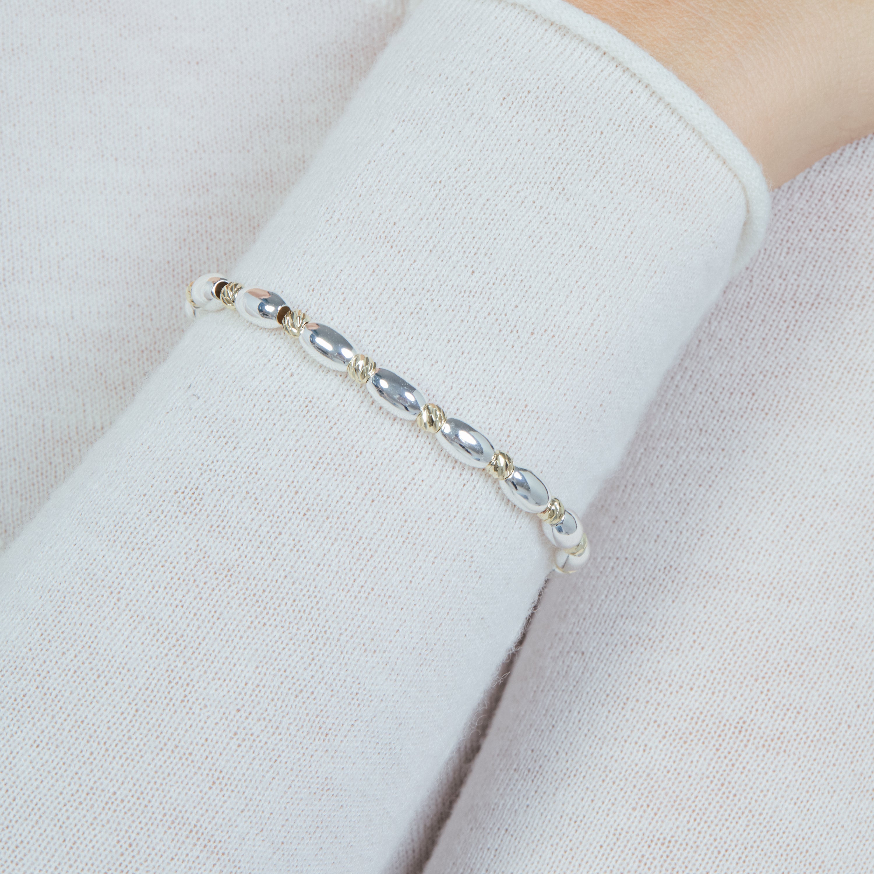 Pulsera acabado en rodio - Cuwa