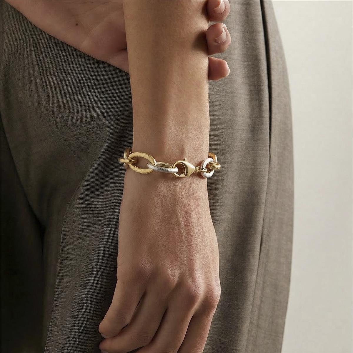 Pulsera acabado en oro amarillo de 18k - Adelky