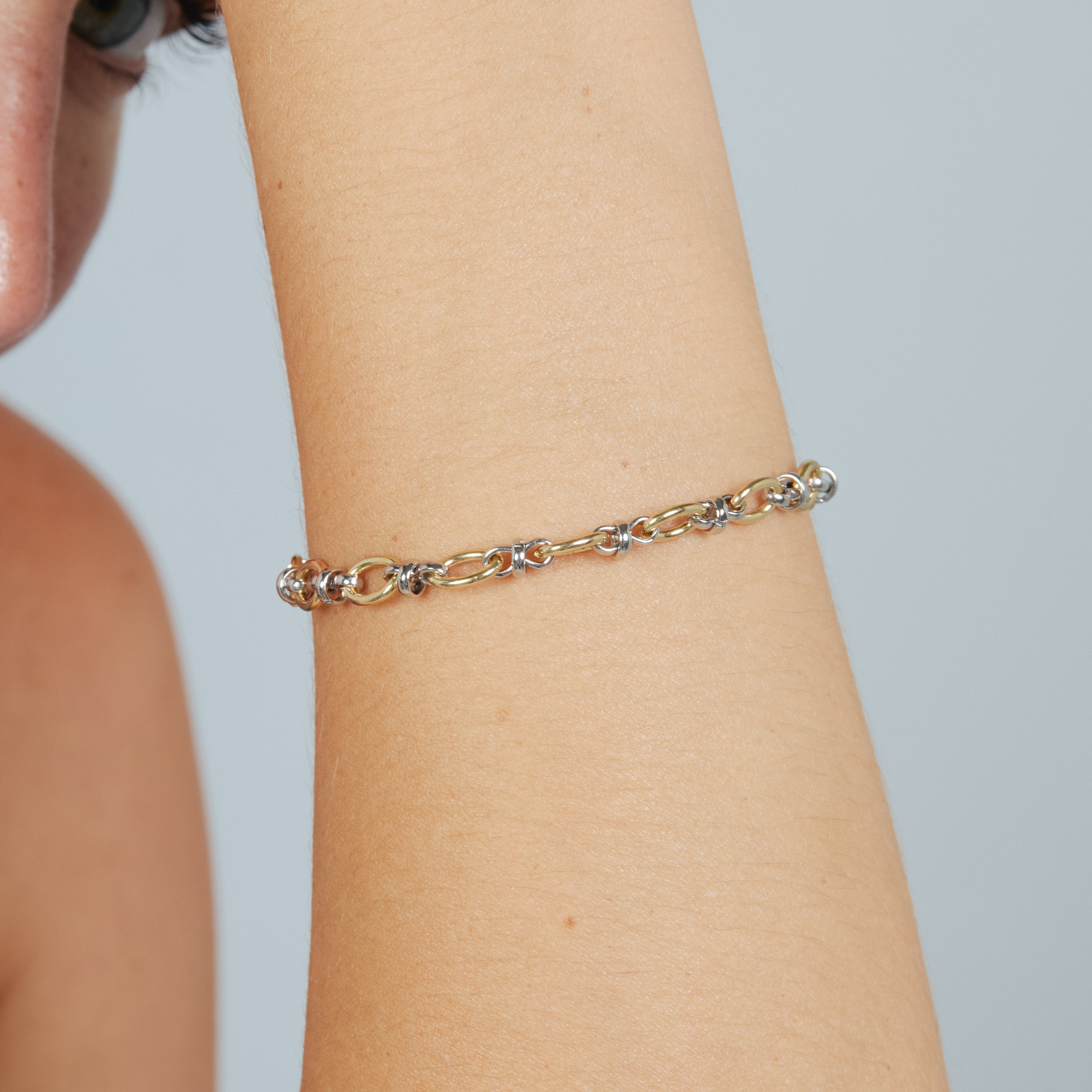 Pulsera de Circonita Brillante acabado en rodio, oro amarillo y rosa de 18k - Alak