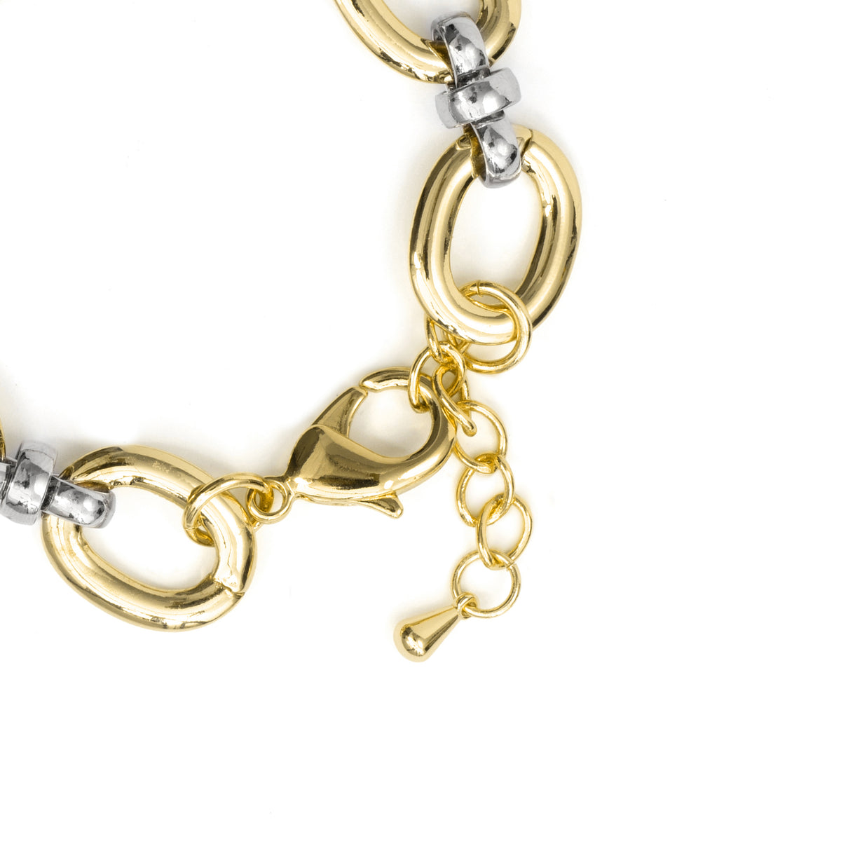 Rhodium and yellow gold-finish bracelet - Hildesi