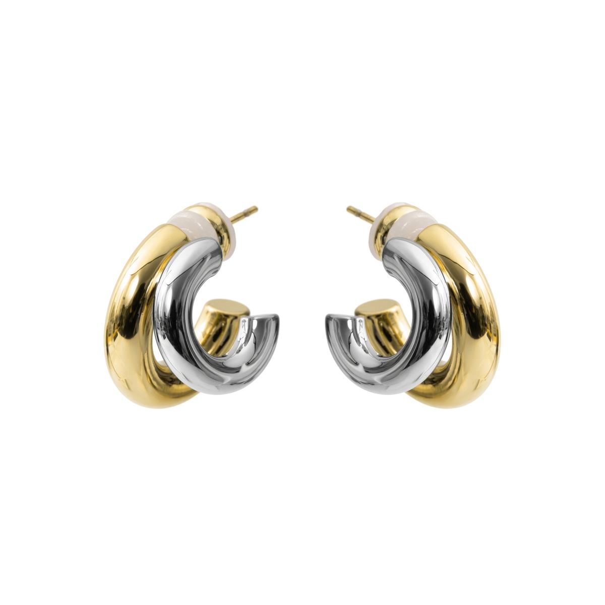 Brincos com acabamento em ouro amarelo 18k - Derck