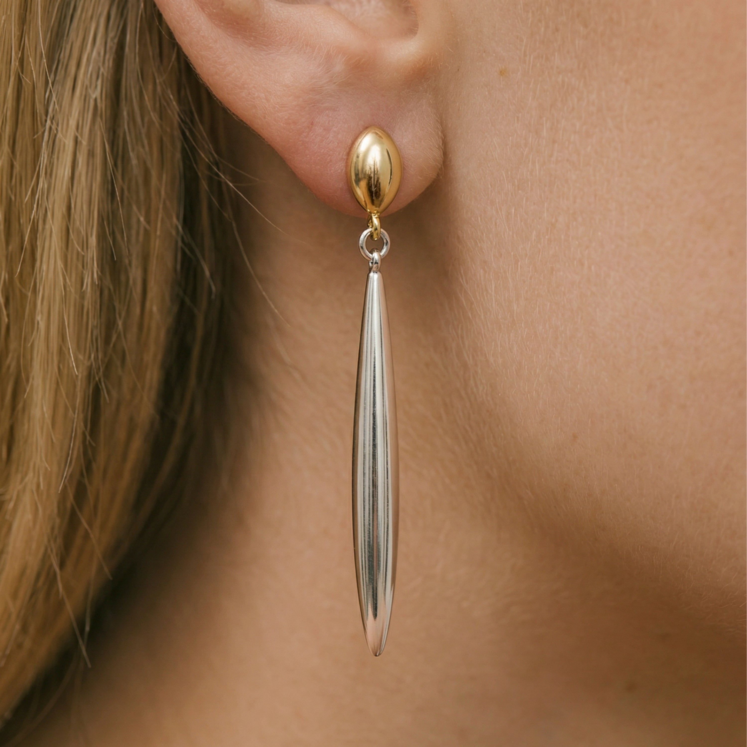 Boucles d'oreilles finition or jaune 18 carats - Grunder