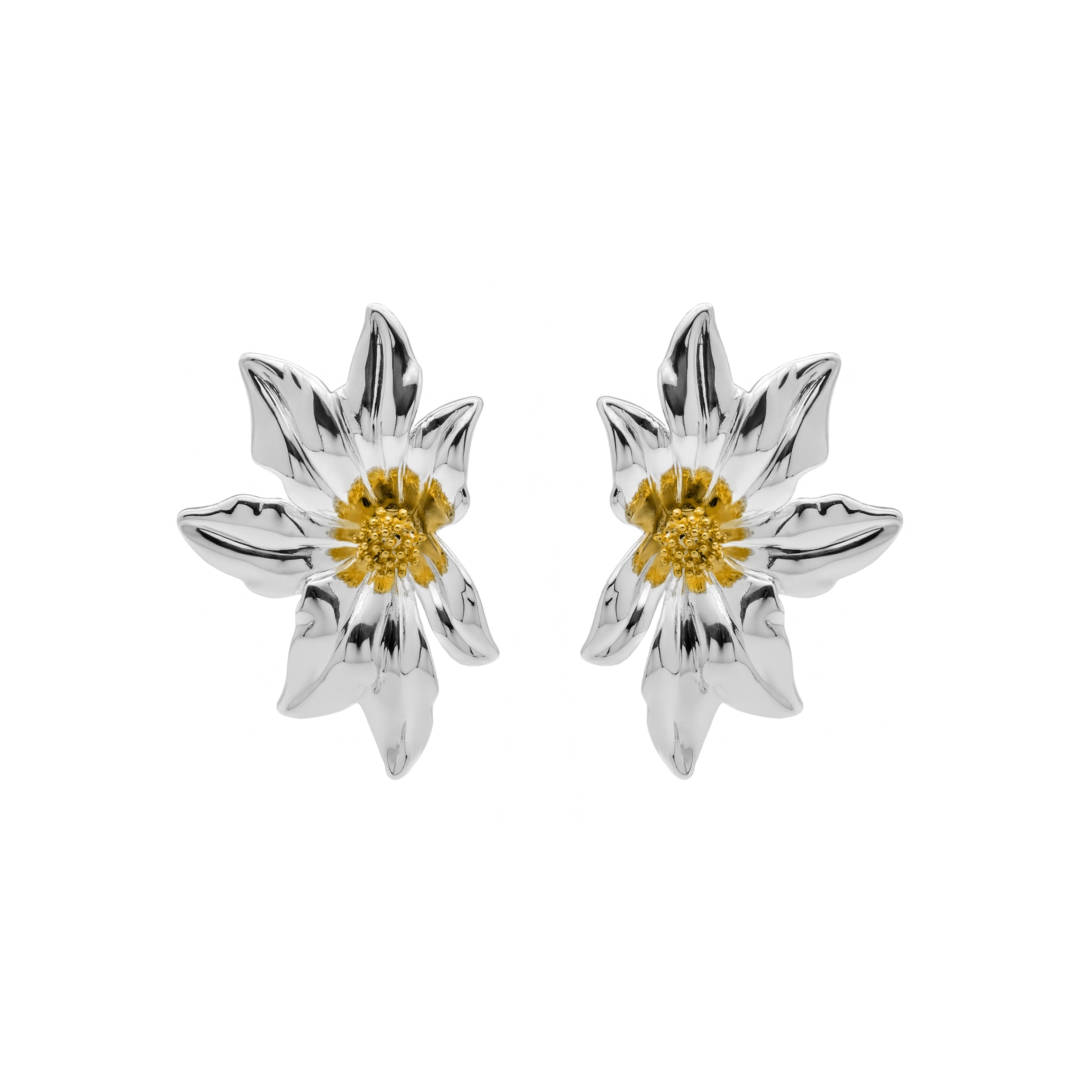 Pendientes acabado en oro amarillo 18k - Nescha