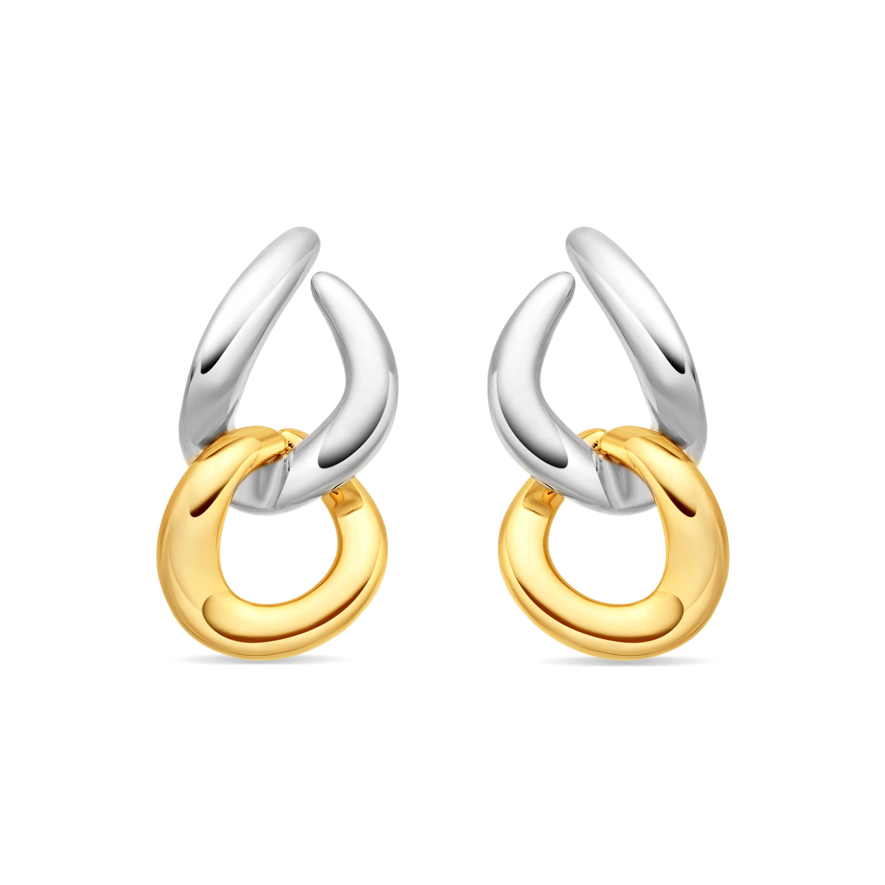 Boucles d'oreilles finition or jaune 18 carats - Saga