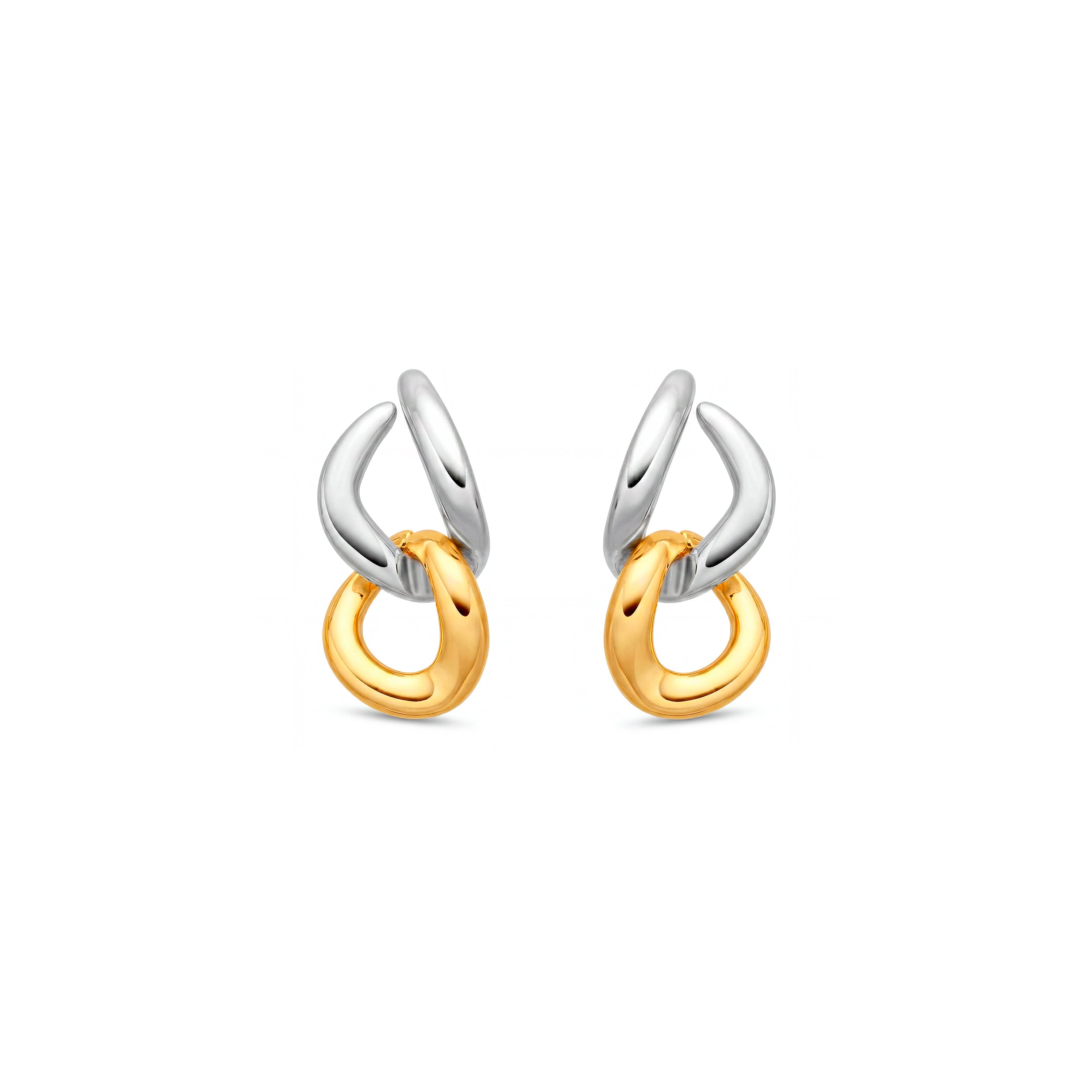 Boucles d'oreilles finition or jaune 18 carats - Saga