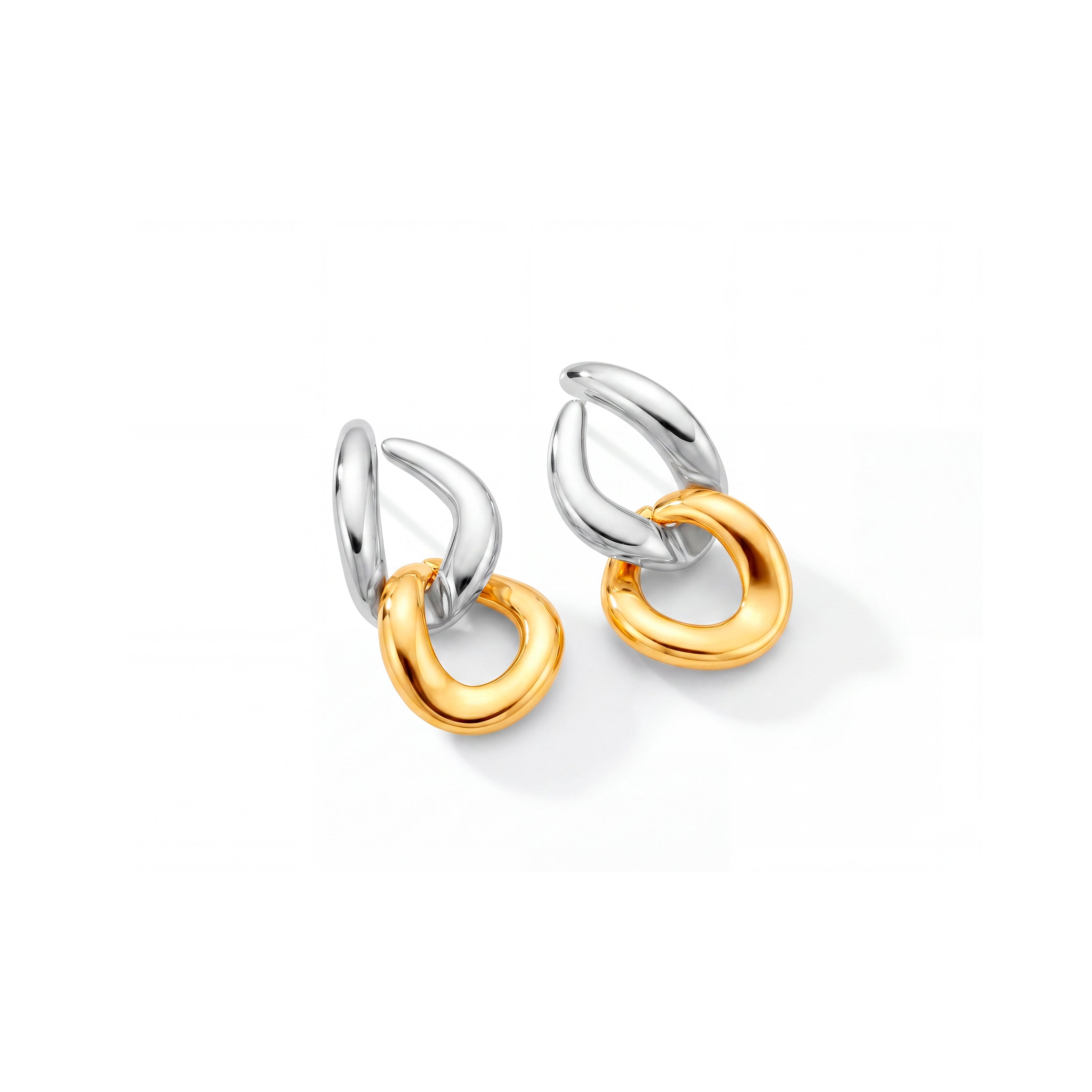 Boucles d'oreilles finition or jaune 18 carats - Saga