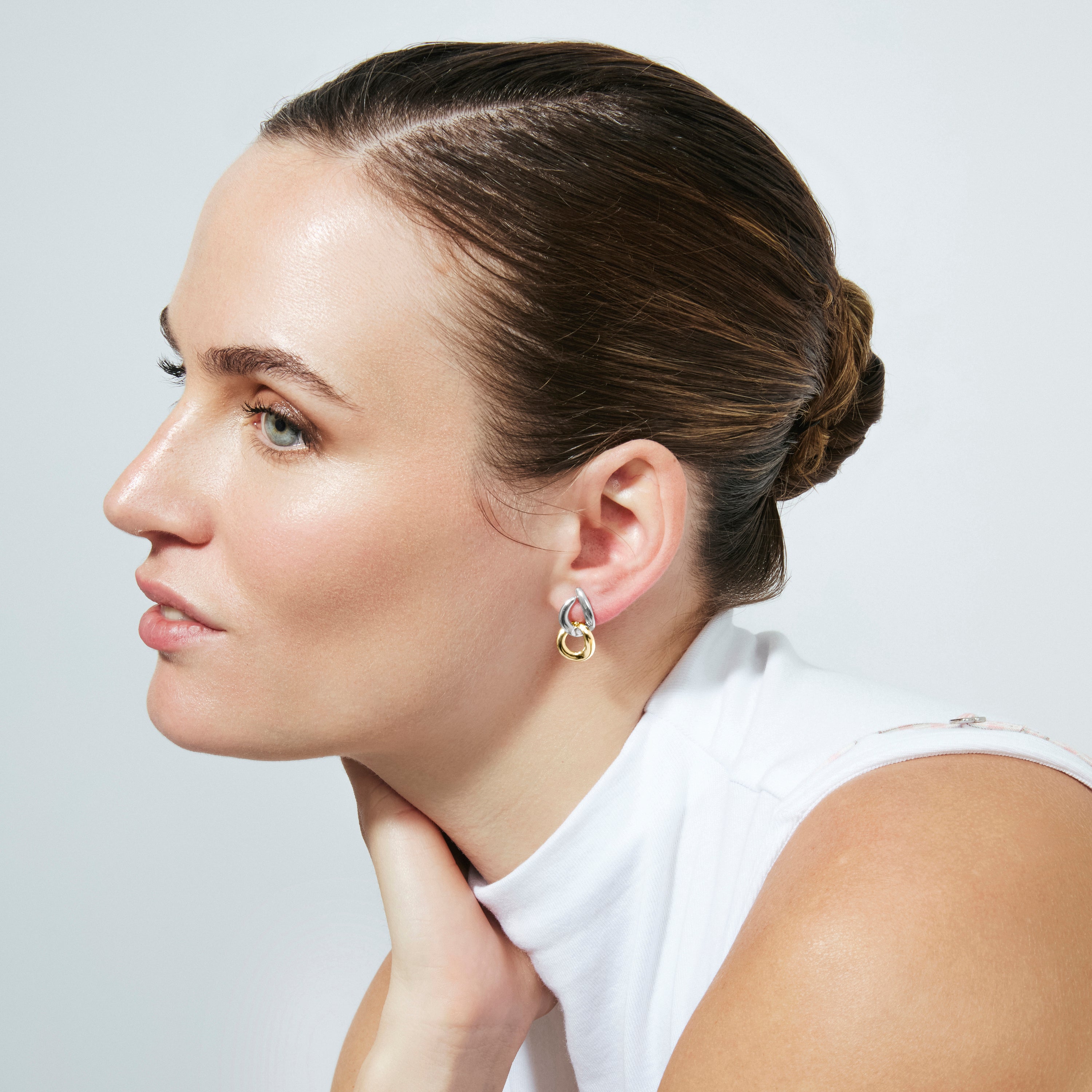 Boucles d'oreilles finition or jaune 18 carats - Saga