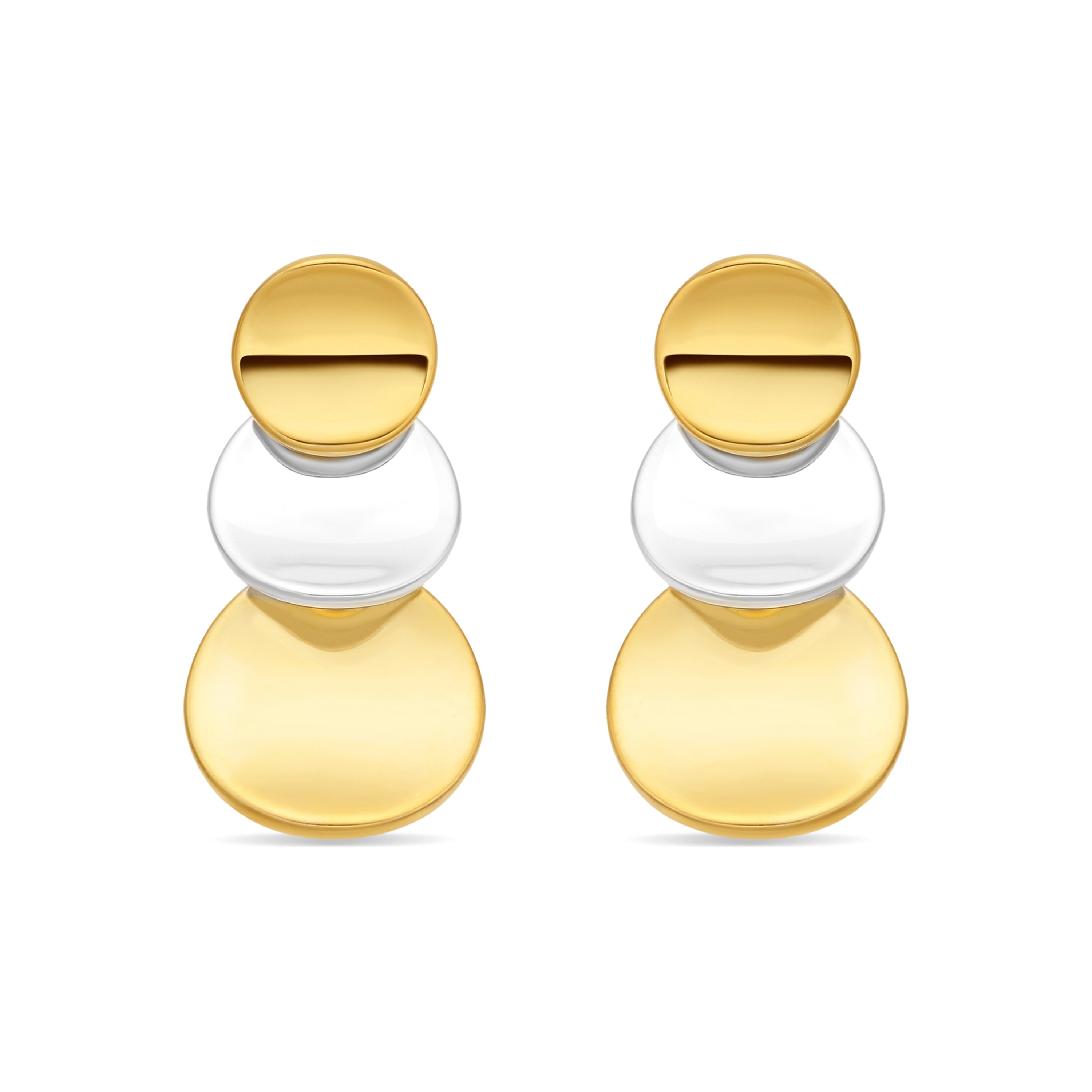Brincos com acabamento em ouro amarelo de 18k - Nahab