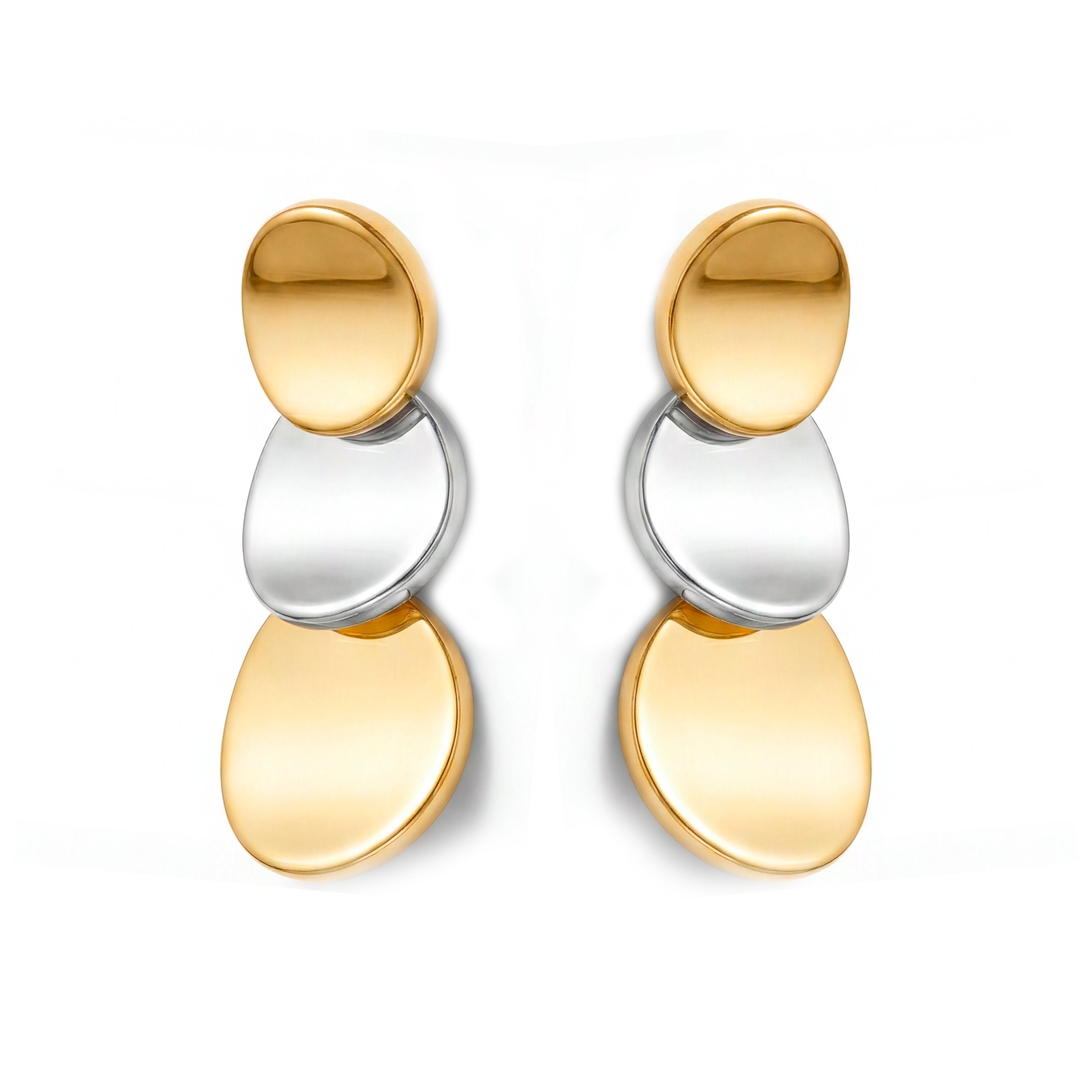 Brincos com acabamento em ouro amarelo de 18k - Nahab